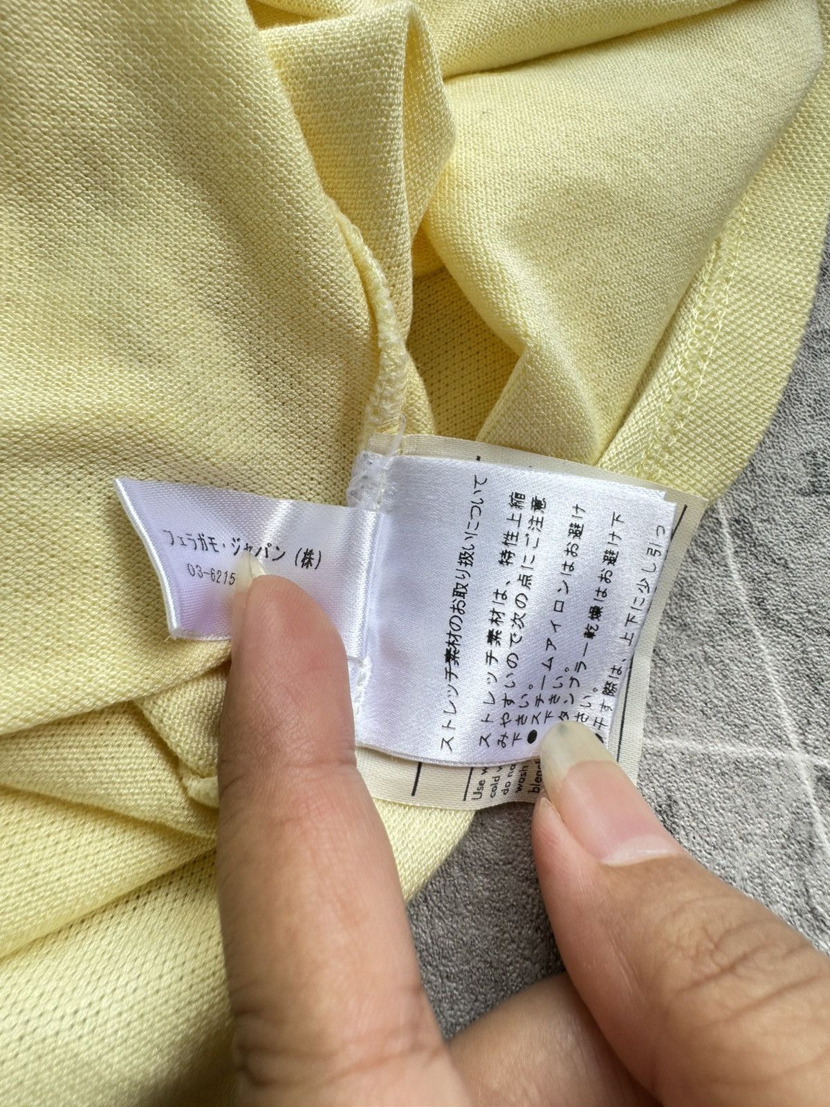Salvatore Ferragamo SALVATORE FERRAGAMO Pastel Yellow Polo Shirt Size L / US 10 / IT 46 - 5 Thumbnail