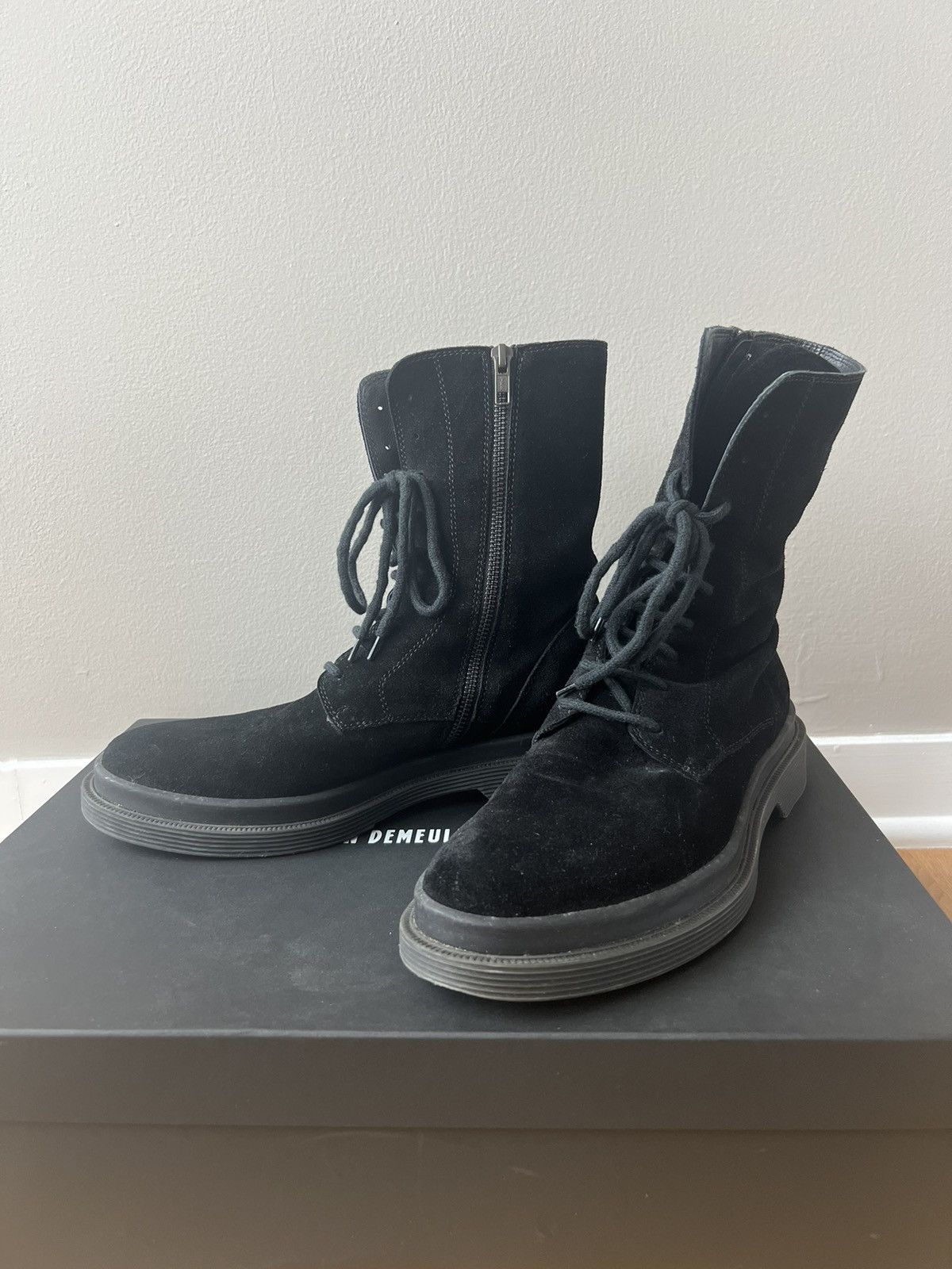 Ann Demeulemeester SS15 Suede Combat Boots Size US 7 / EU 40 - 3 Thumbnail