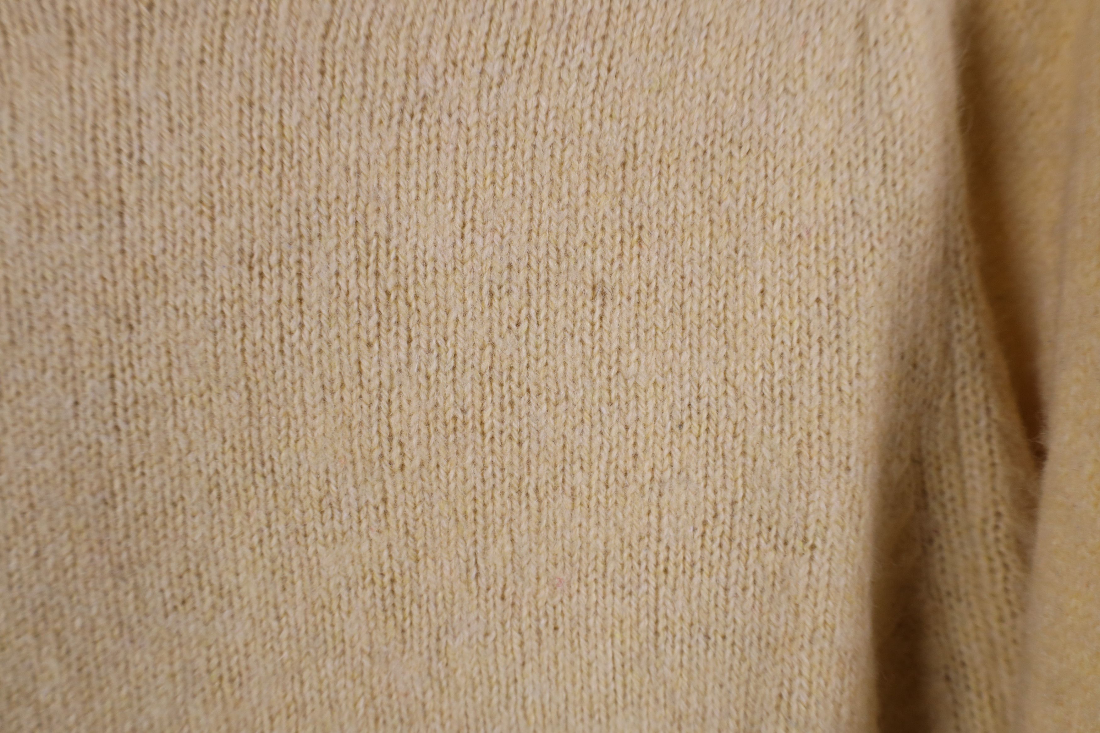 Vintage Vintage 70s Streetwear Knit Crewneck Sweater Yellow USA Size US L / EU 52-54 / 3 - 4 Thumbnail