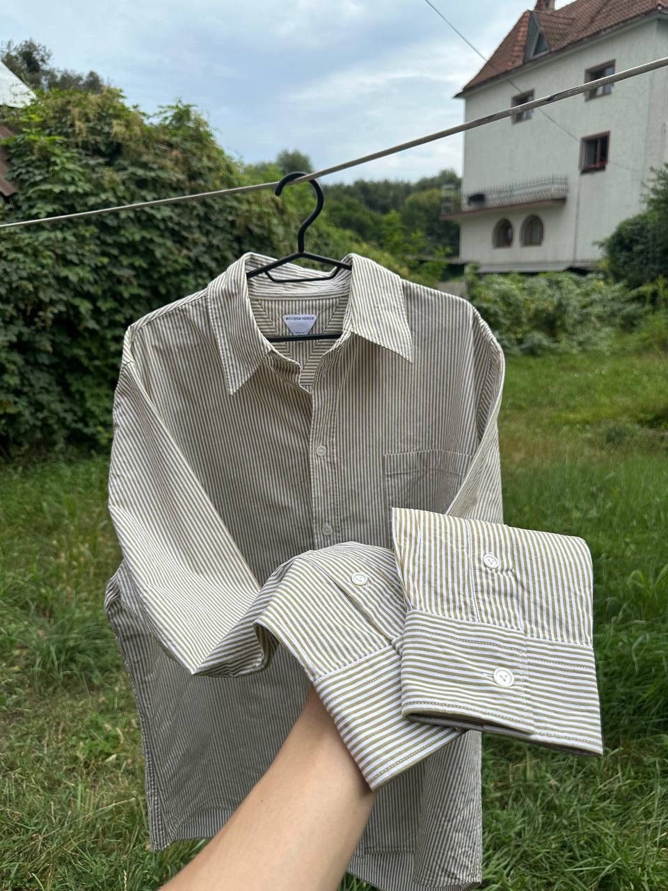 Bottega Veneta Striped Shirt Pearl Buttons