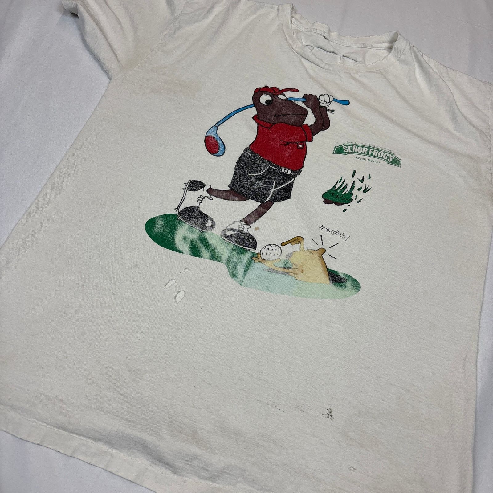 Vintage Senor Frogs T Shirt XL Cancun Mexico Golf Carlos N' Charlies Size US XL / EU 56 / 4 - 9 Thumbnail
