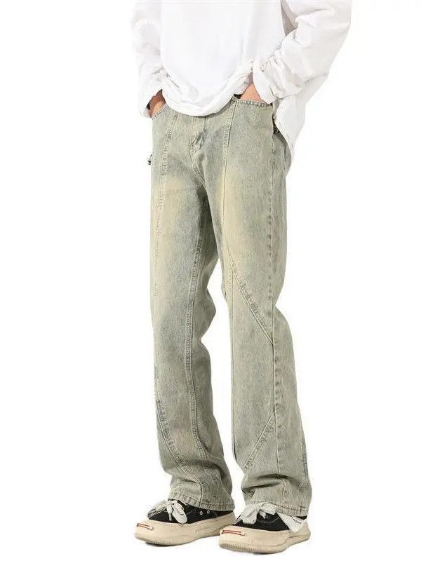 Japanese Brand Straight tube loose fitting patchwork jeans Size US 32 / EU 48 - 5 Thumbnail