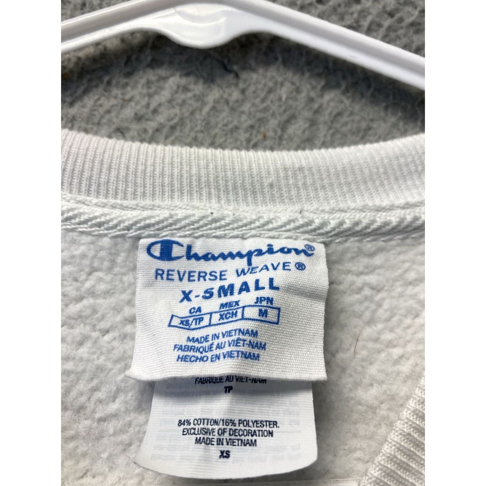 Champion Champion Sweater XS Reverse Weave Multicolor Cropped Crewneck Jumper /114-57 Size XS / US 0-2 / IT 36-38 - 3 Thumbnail
