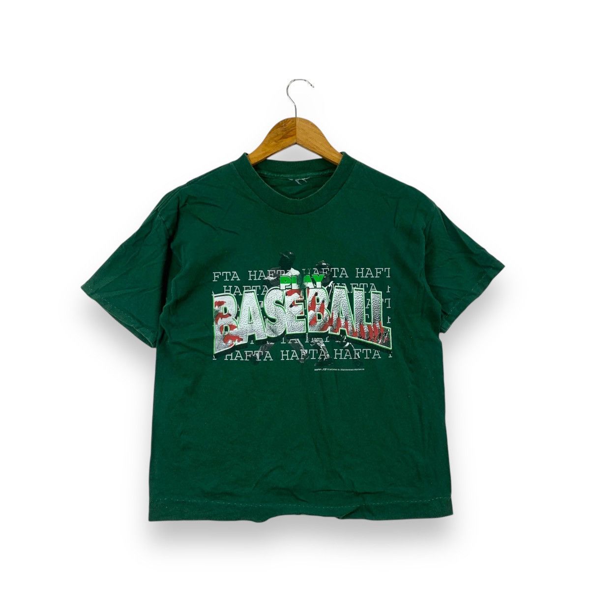Vintage Vintage 90’ JUST HAFTA BASEBALL MLB Major League Tee Shirt Size S / US 4 / IT 40 - 1 Thumbnail