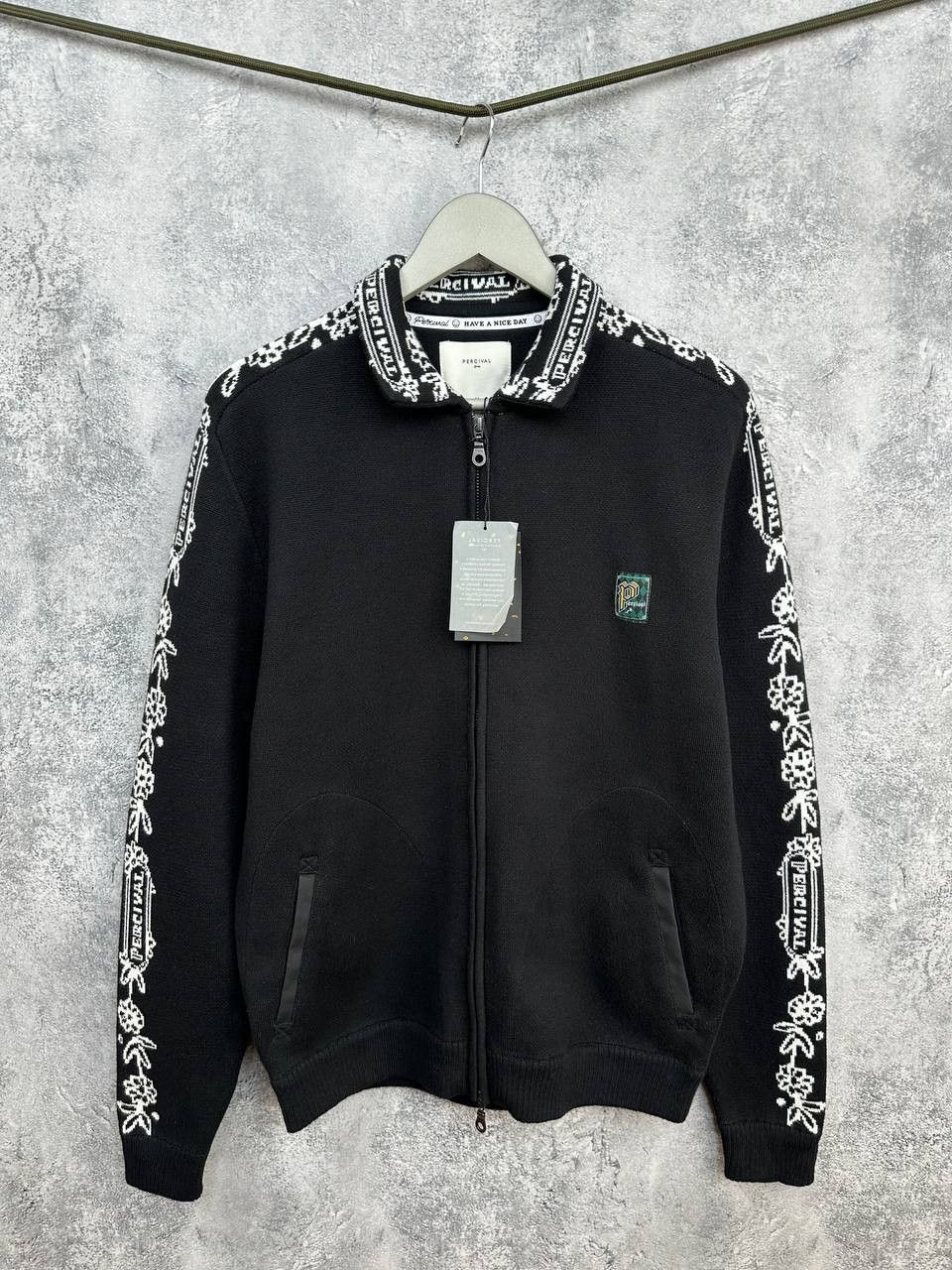 Percival Percival Library Jumper Knitted Cotton Full Zip Limited Size US M / EU 48-50 / 2 - 1 Thumbnail