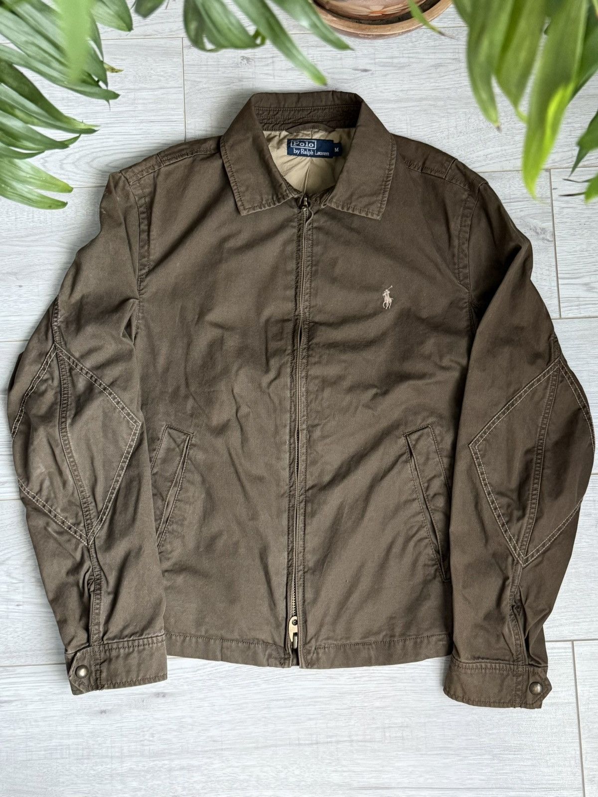 Polo Ralph Lauren × Vintage Polo Ralph Lauren Military Field Jacket Olive Vintage Workwe Size US M / EU 48-50 / 2 - 1 Thumbnail
