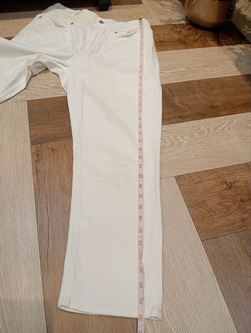 Issey Miyake ISSEY MIYAKE PLANTATION WHITE STRETCH PANTS Size 29" - 12 Thumbnail