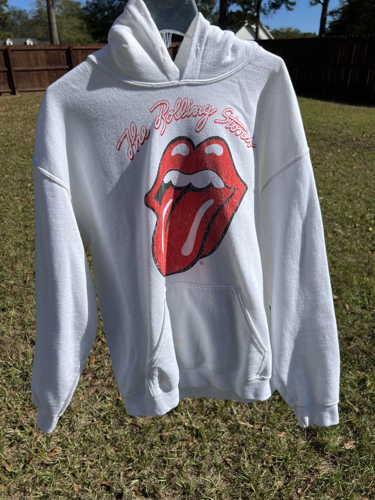 White Rolling Stones Hoodie Grailed