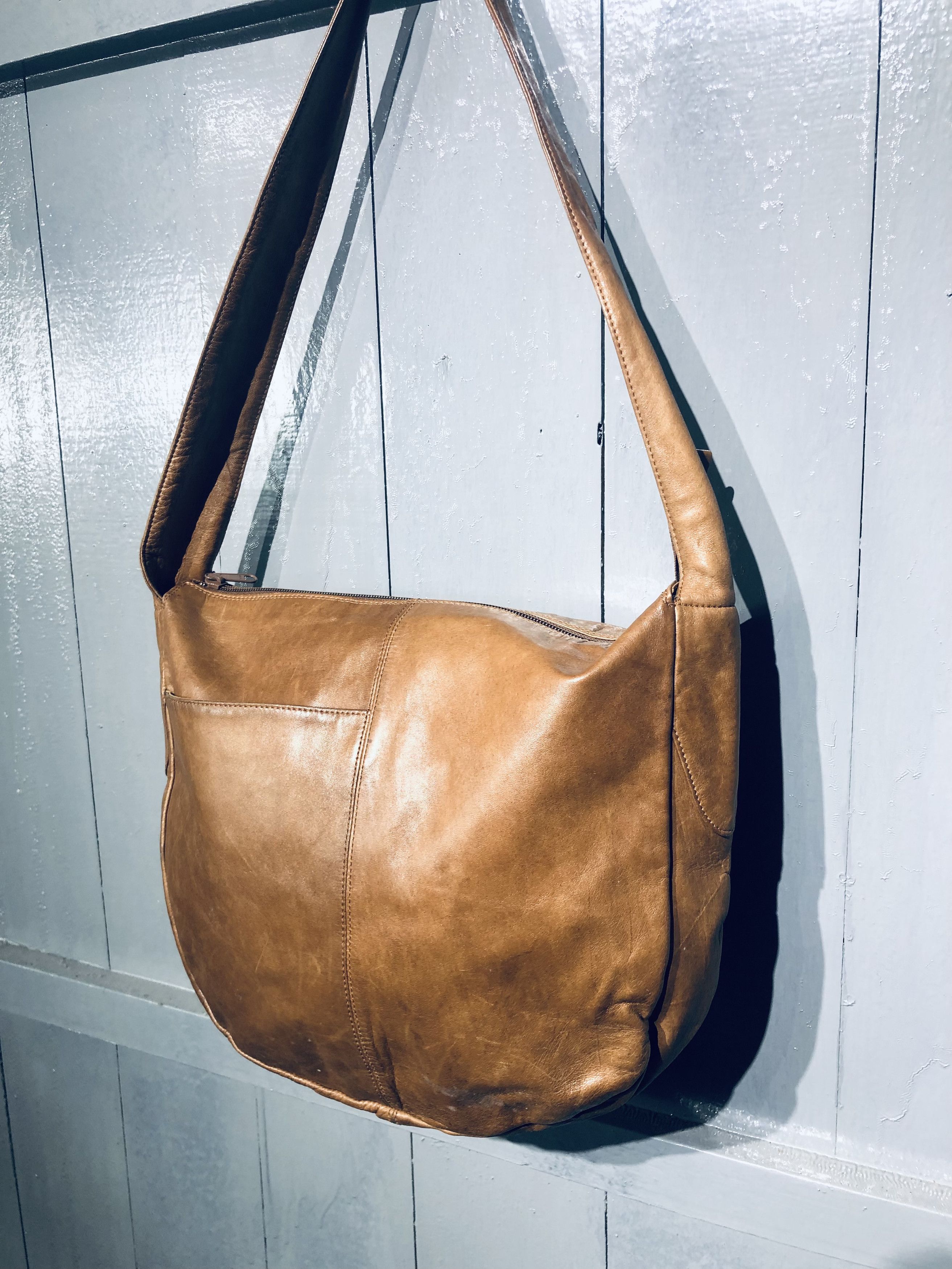 Genuine Leather × Japanese Brand FULL LEATHER PELLE BORSA SHOULDER BAG‼️ Size ONE SIZE - 2 Thumbnail