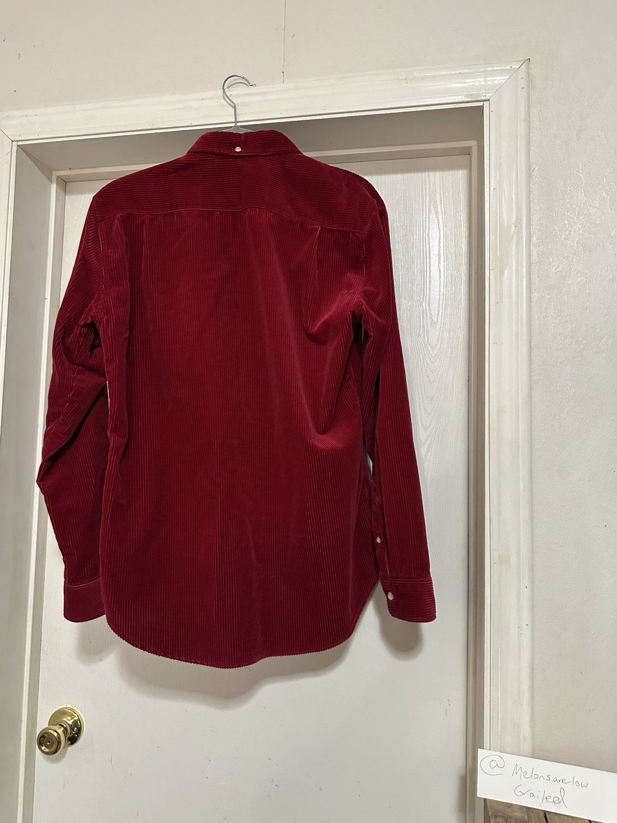 Supreme Supreme FW 14 Heavy Corduroy Shirt - Red, Medium Size US M / EU 48-50 / 2 - 2 Thumbnail