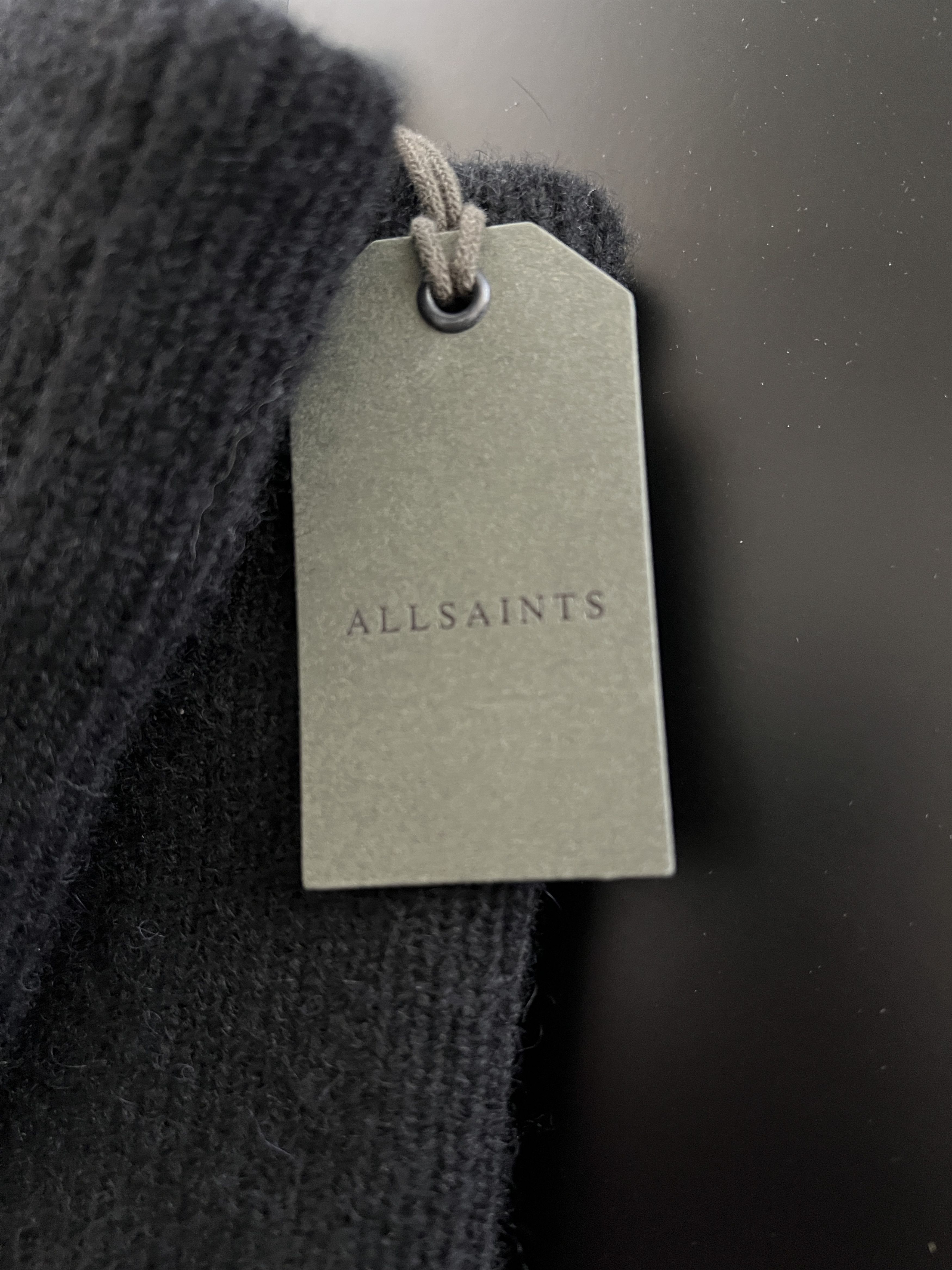 Allsaints Jesse Cuff Leather Glove in Shiny Black Size ONE SIZE - 2 Thumbnail
