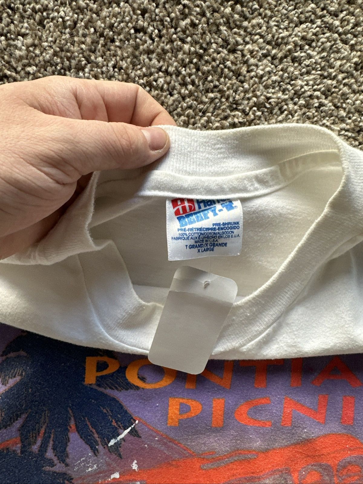 Hanes Vintage 90s Pontiac Sunset Tee Size US XL / EU 56 / 4 - 2 Thumbnail