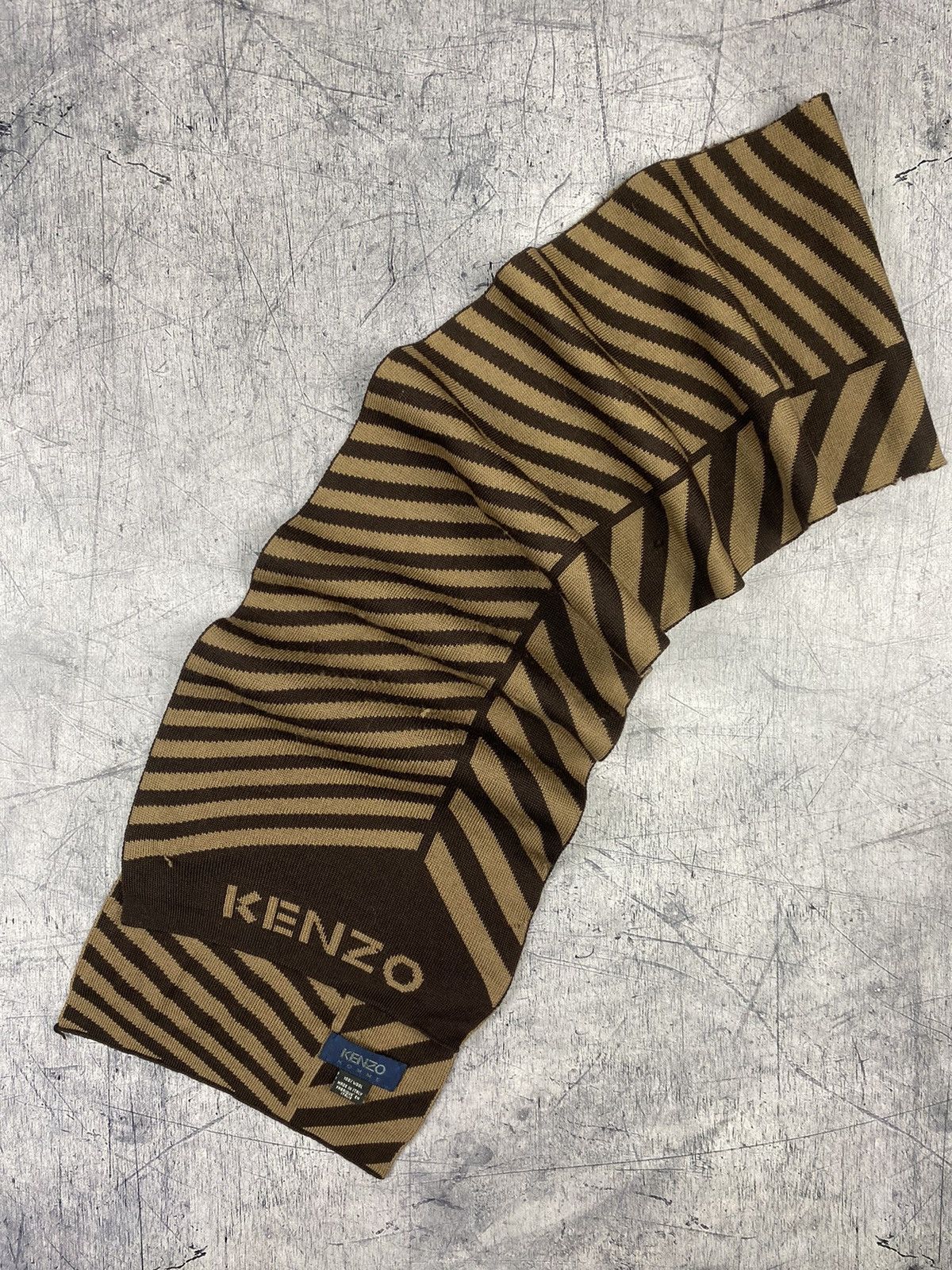 Kenzo × Vintage Vintage Kenzo Homme Designer Wool Scarf Size ONE SIZE - 2 Thumbnail