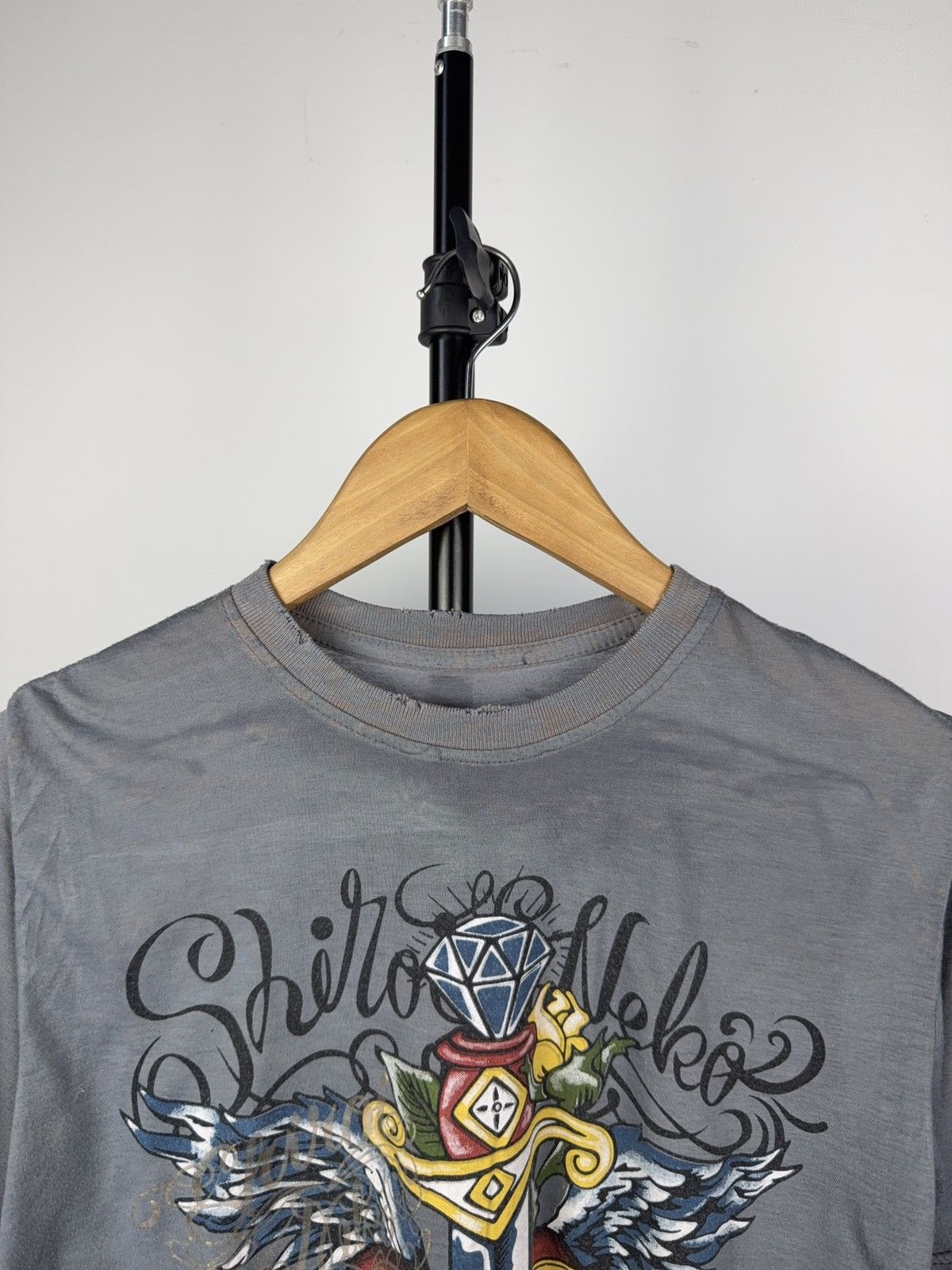 Ed Hardy × Vintage 00s Shiroi Neko Bleach Tattoo Tee Heart Dagger Graphic Size US L / EU 52-54 / 3 - 2 Thumbnail
