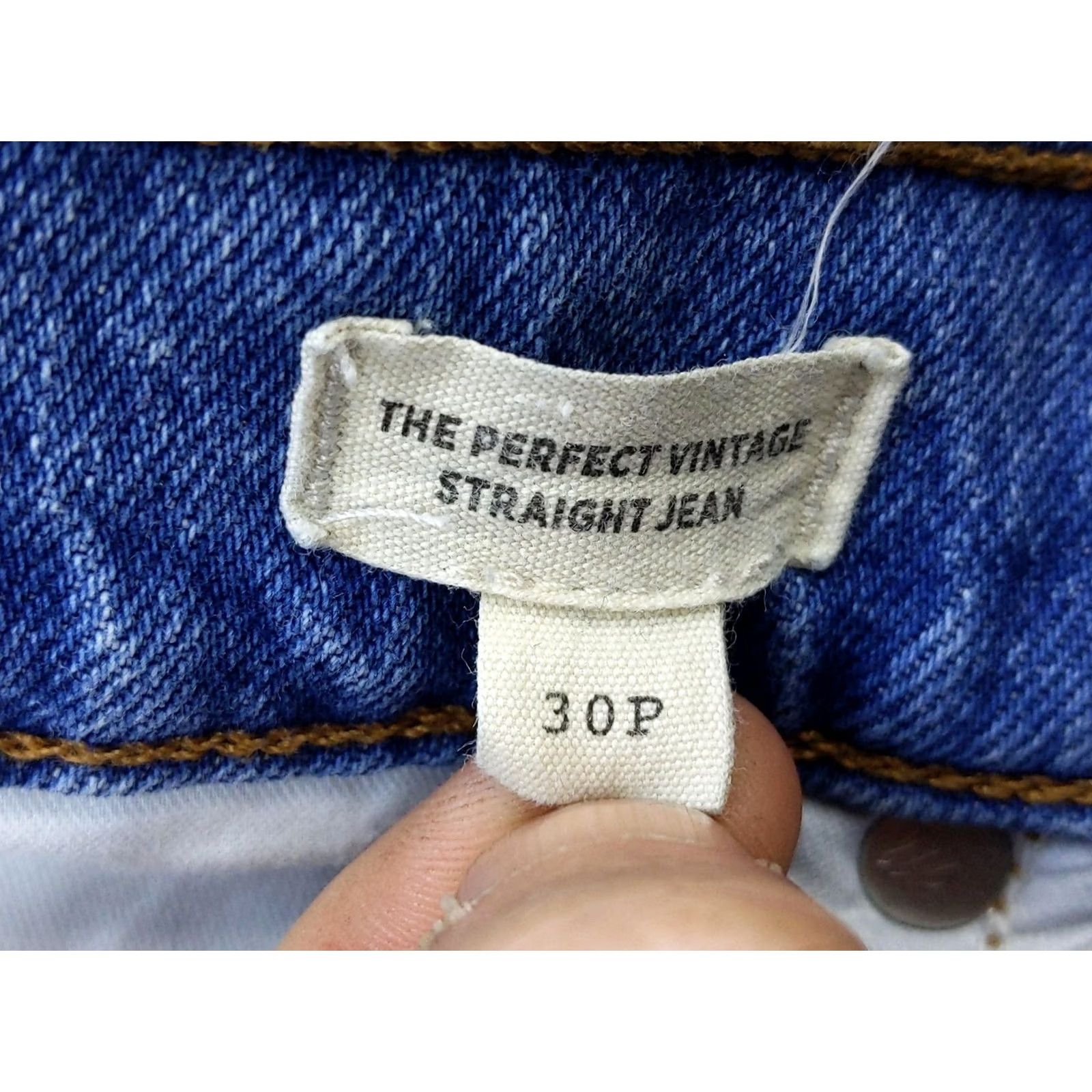 Madewell Madewell Womens 30P Jeans Perfect Vintage Straight High Rise Blue Distressed Size 30" / US 8 / IT 44 - 4 Thumbnail