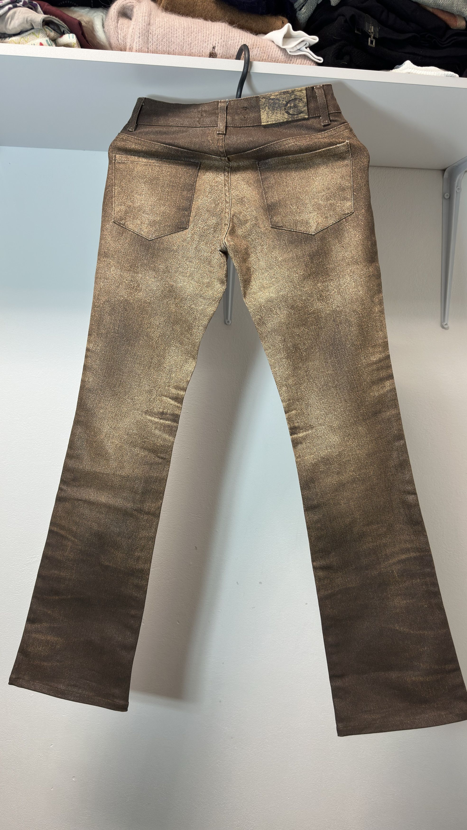 Just Cavalli Just Cavalli Women's Vintage Beige Sand Pants Size 24 Y2K Size 24" / US 00 / IT 34 - 9 Thumbnail