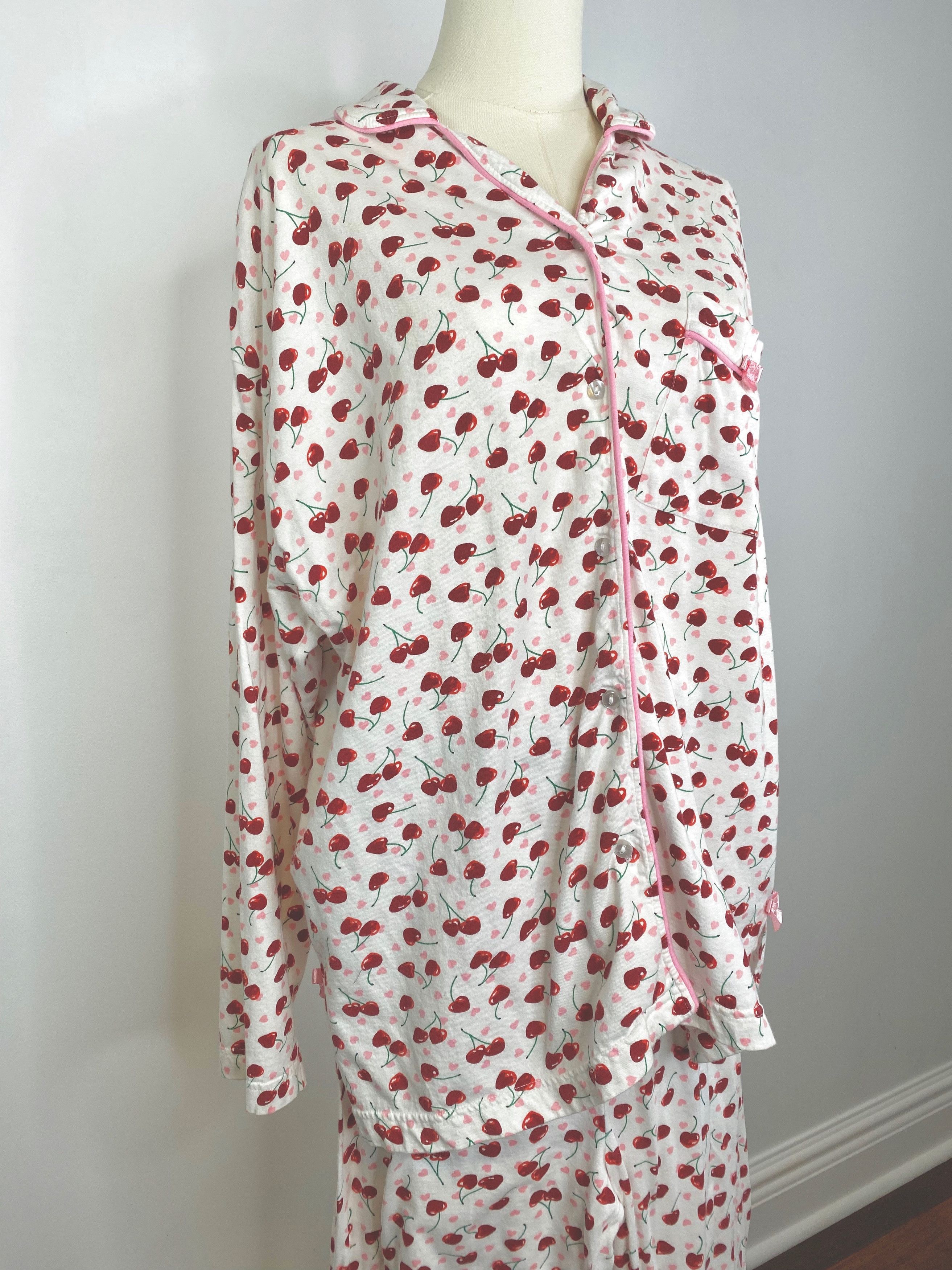 Vintage Rose De Nuit - Heart Cherry Pattern Set Size XL / US 12-14 / IT 48-50 - 5 Thumbnail