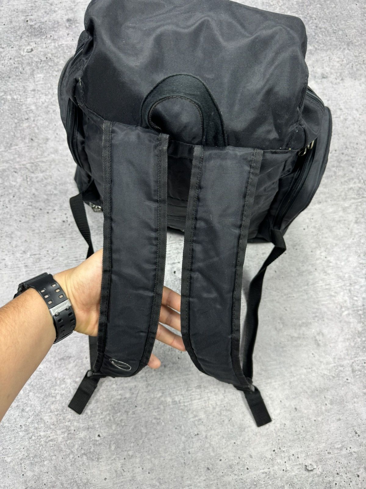 Nike × Vintage Vintage Nike 90’s Y2K Swoosh Logo Drill Archive Backpack Bag Size ONE SIZE - 9 Thumbnail