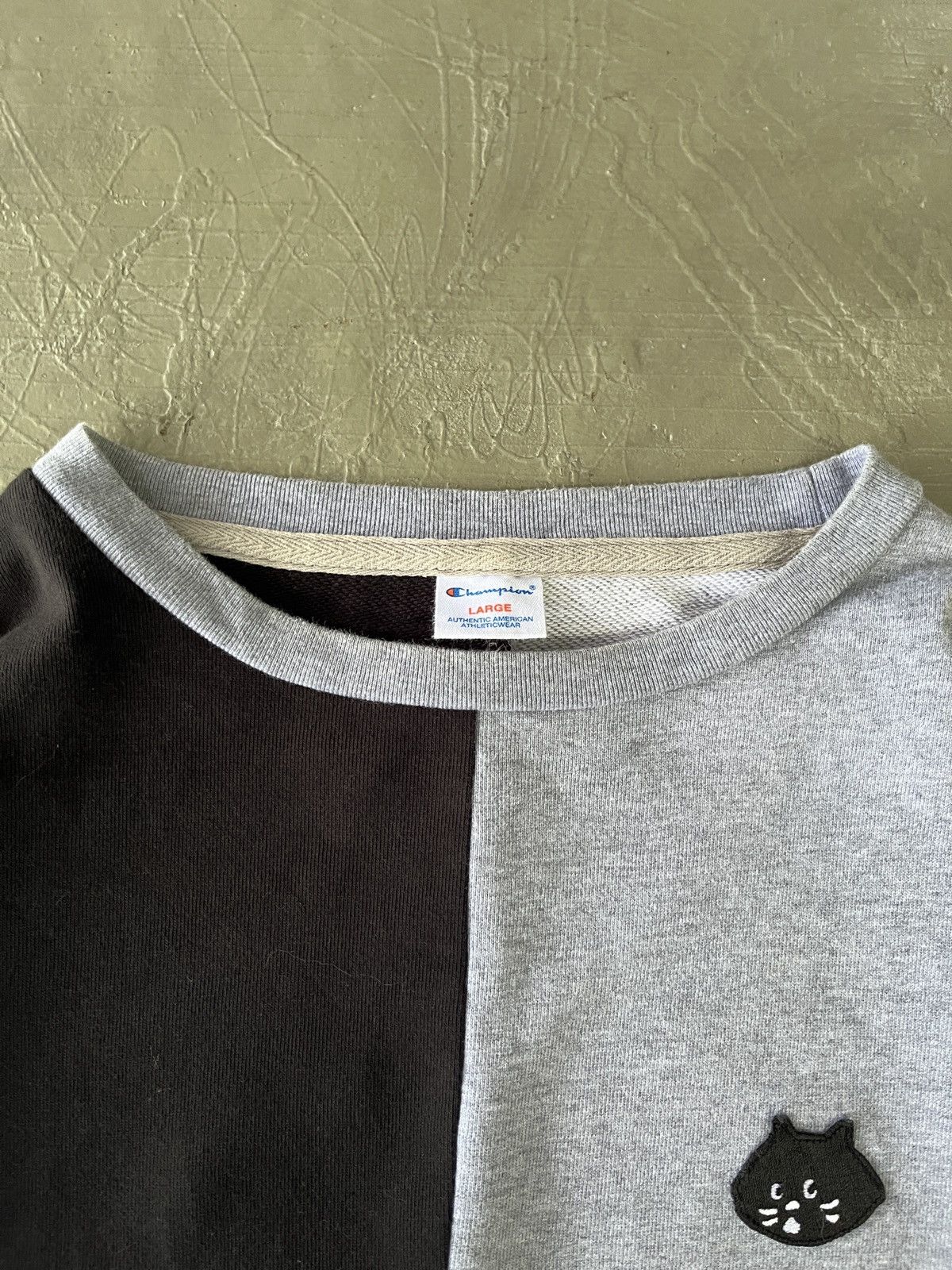 Issey Miyake Issey Miyake Ne-Net x Champion Nya Logo Patchwork Crewneck Size US L / EU 52-54 / 3 - 4 Thumbnail