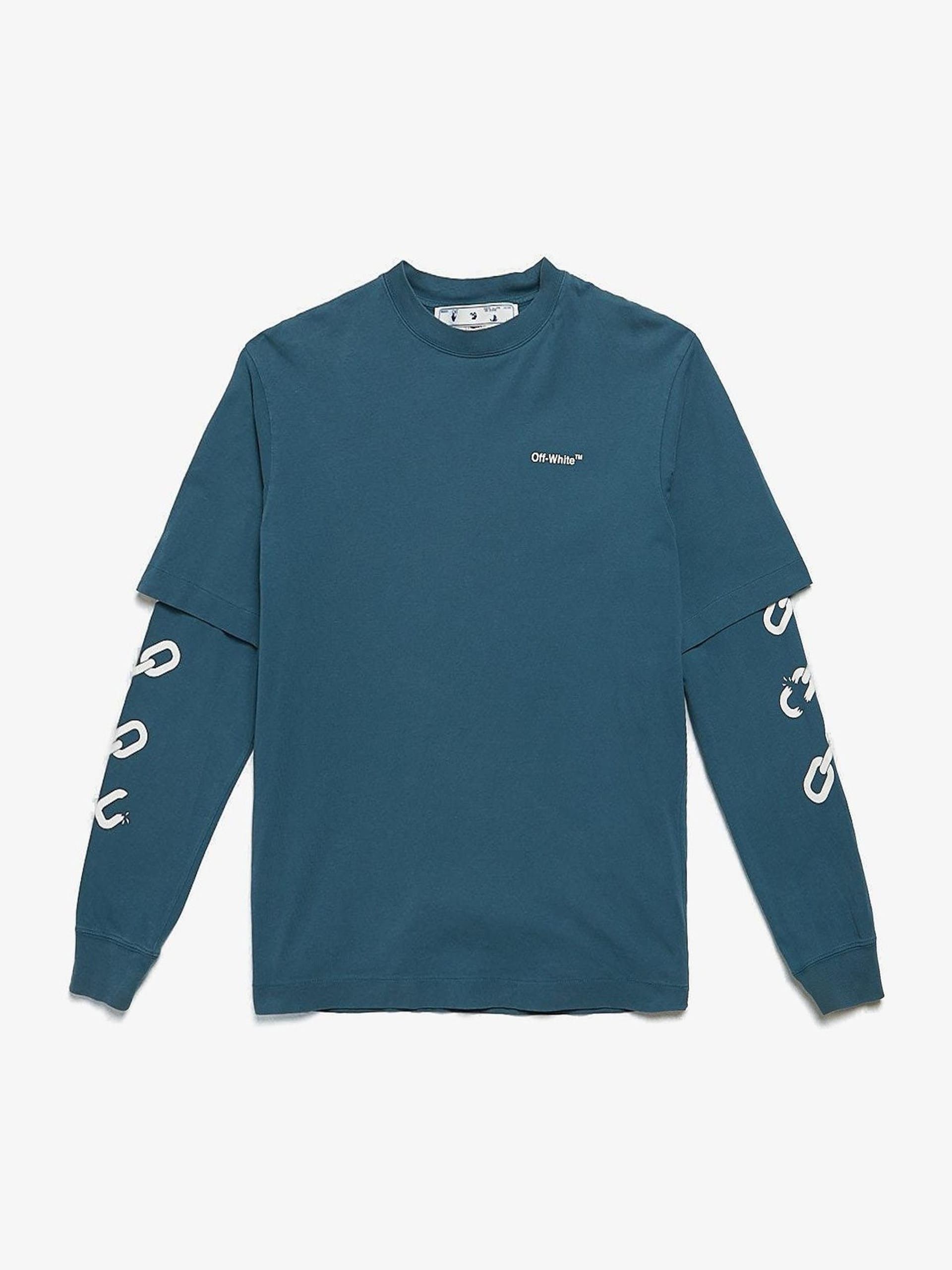 Off-White Emerald Double Layered Printed Cotton Longsleeve Size US M / EU 48-50 / 2 - 1 Thumbnail