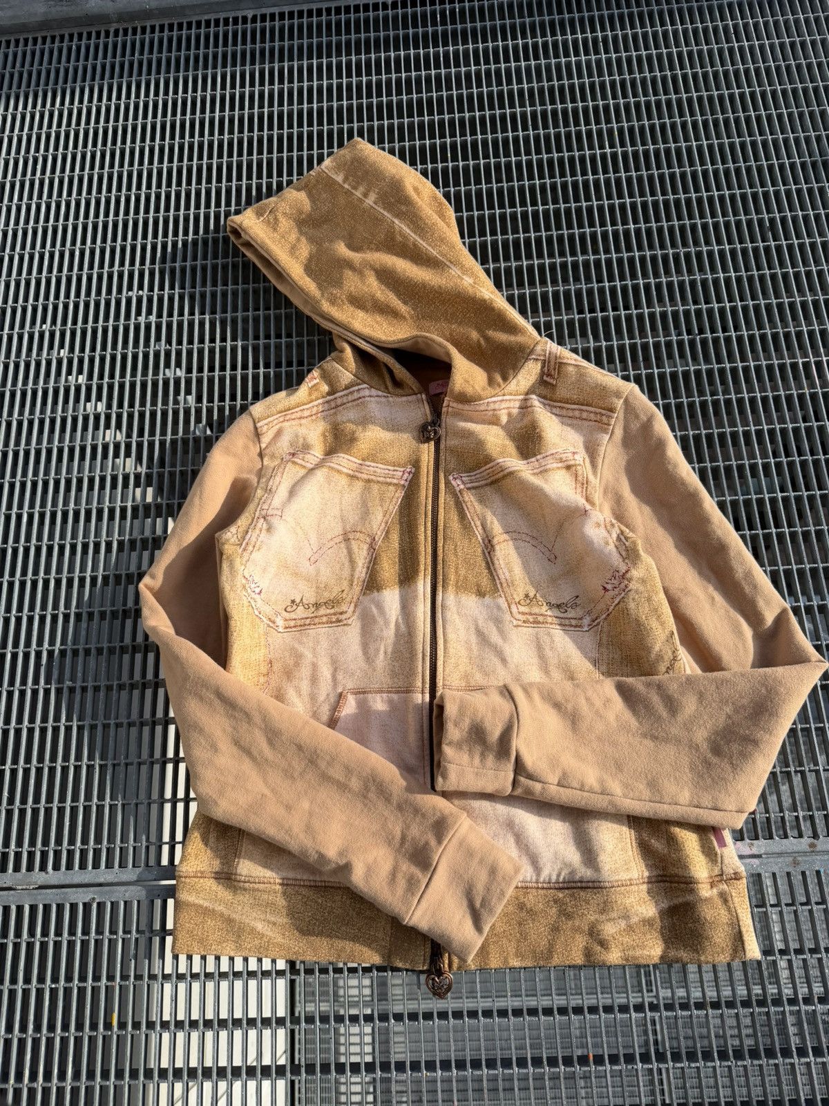 Roberto Cavalli Roberto Cavalli Angeles Overprinted Y2K Zip Hoodie Size XS / US 0-2 / IT 36-38 - 10 Thumbnail