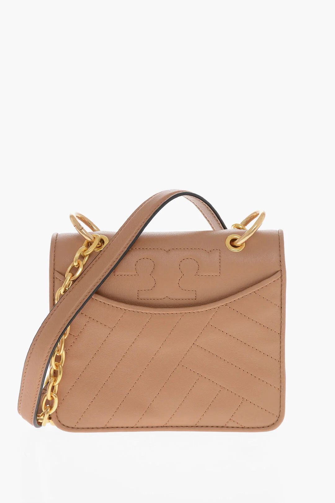 Tory Burch og1mm0426 Size: OS / Quilted Leather Shoulder Bag in Brown Size ONE SIZE - 1 Thumbnail