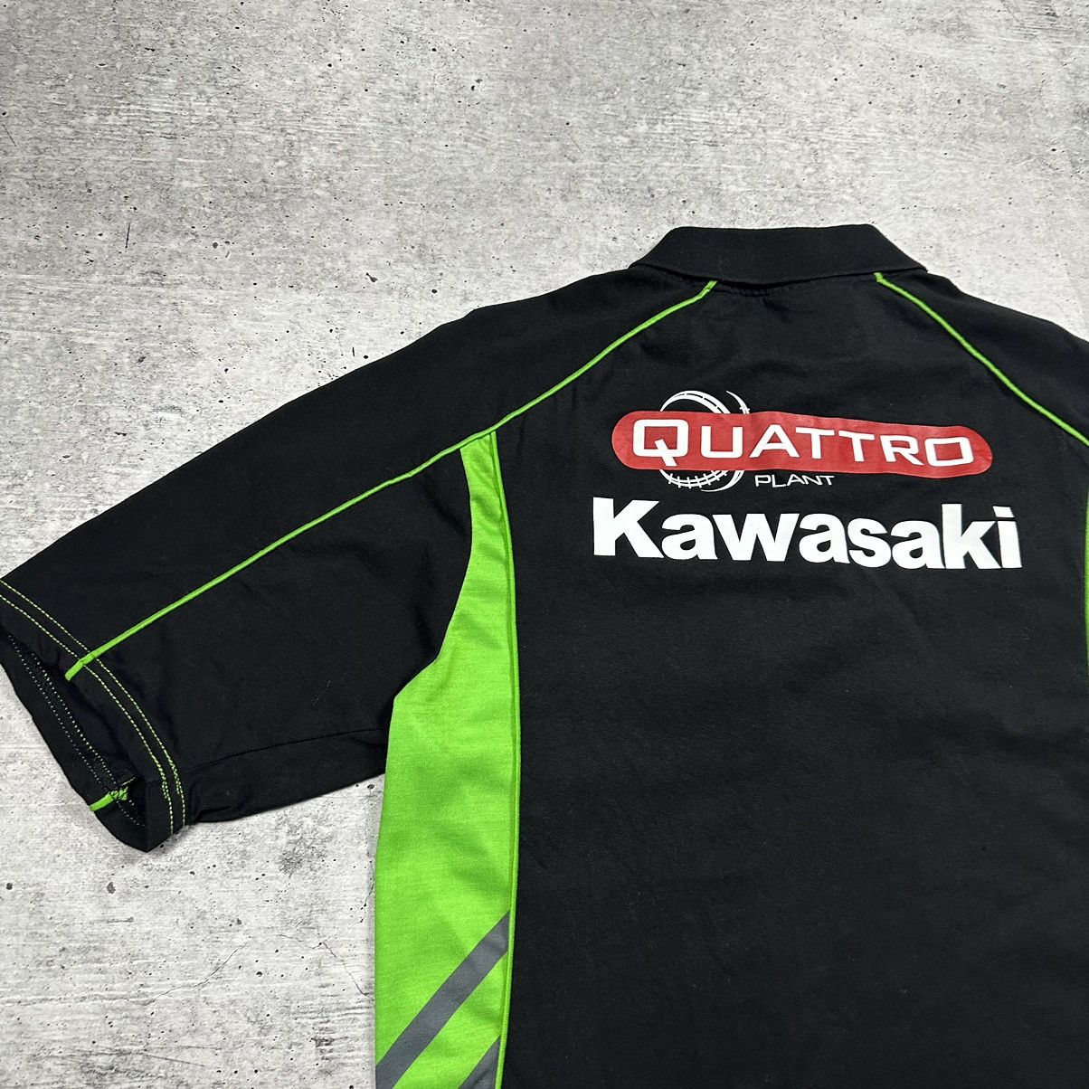 Yamaha Official Quattro Plant Kawasaki Team Polo Shirt Black Size US L / EU 52-54 / 3 - 14 Thumbnail