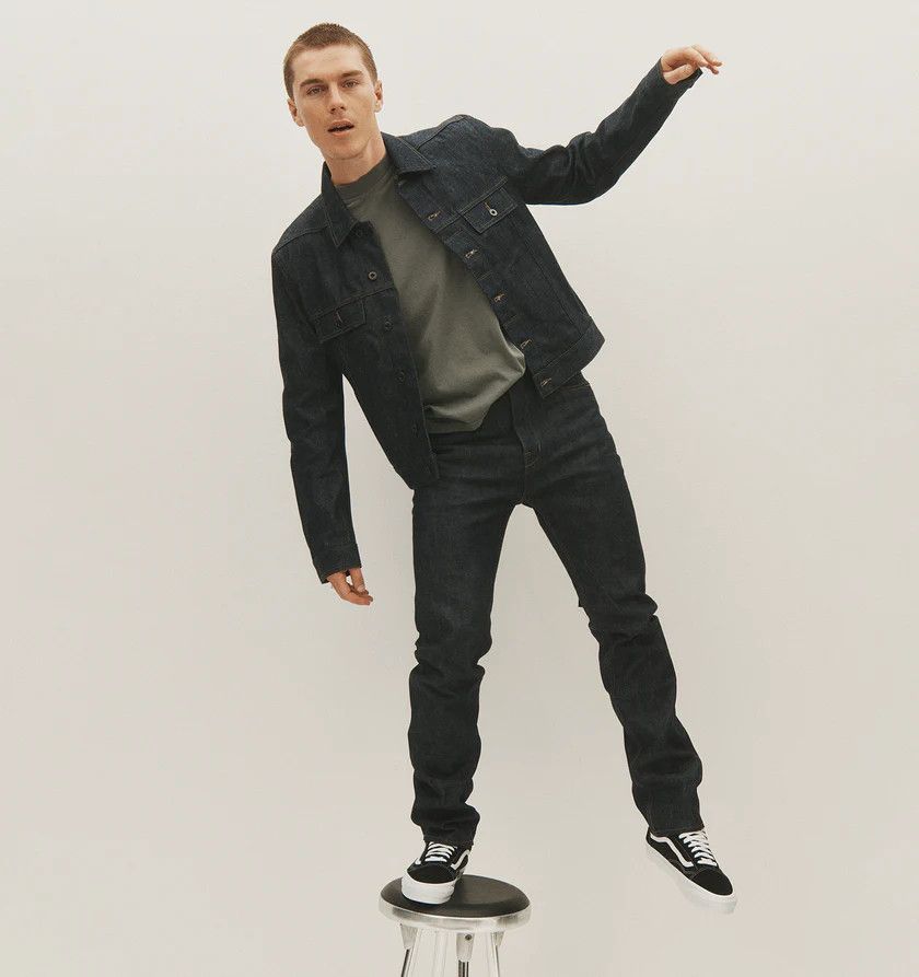 Rick Owens Drkshdw o1h1sh10525 Denim Jacket in Navy Blue Size US L / EU 52-54 / 3 - 4 Thumbnail