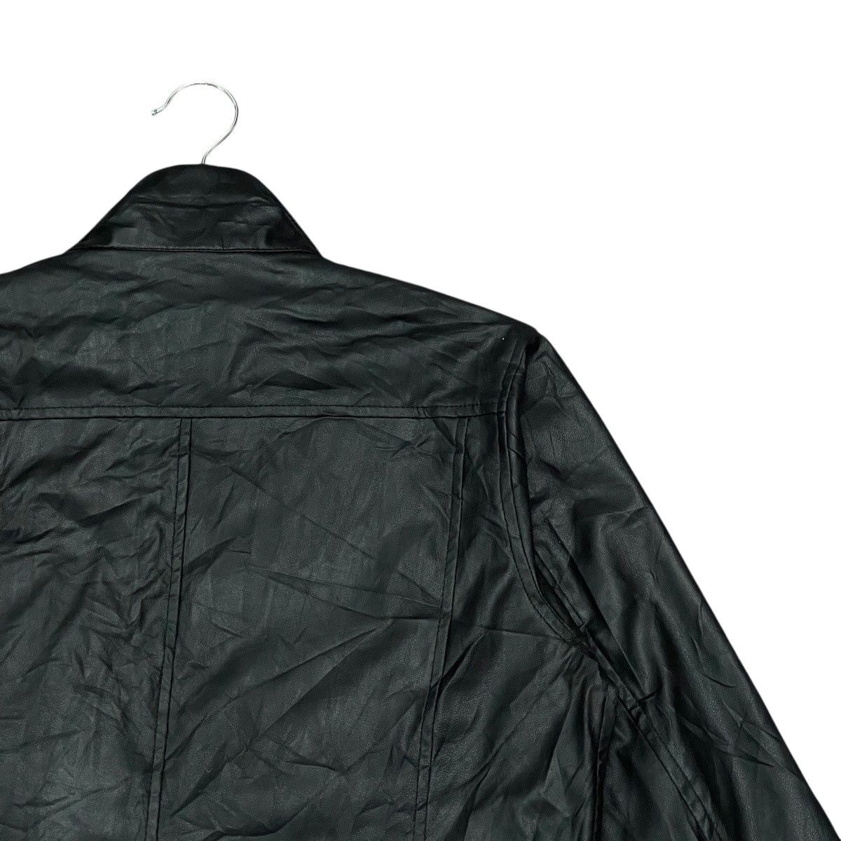Leather Vintage Red Skins Black Cafe Racer Faux Leather Jacket Size US L / EU 52-54 / 3 - 11 Thumbnail