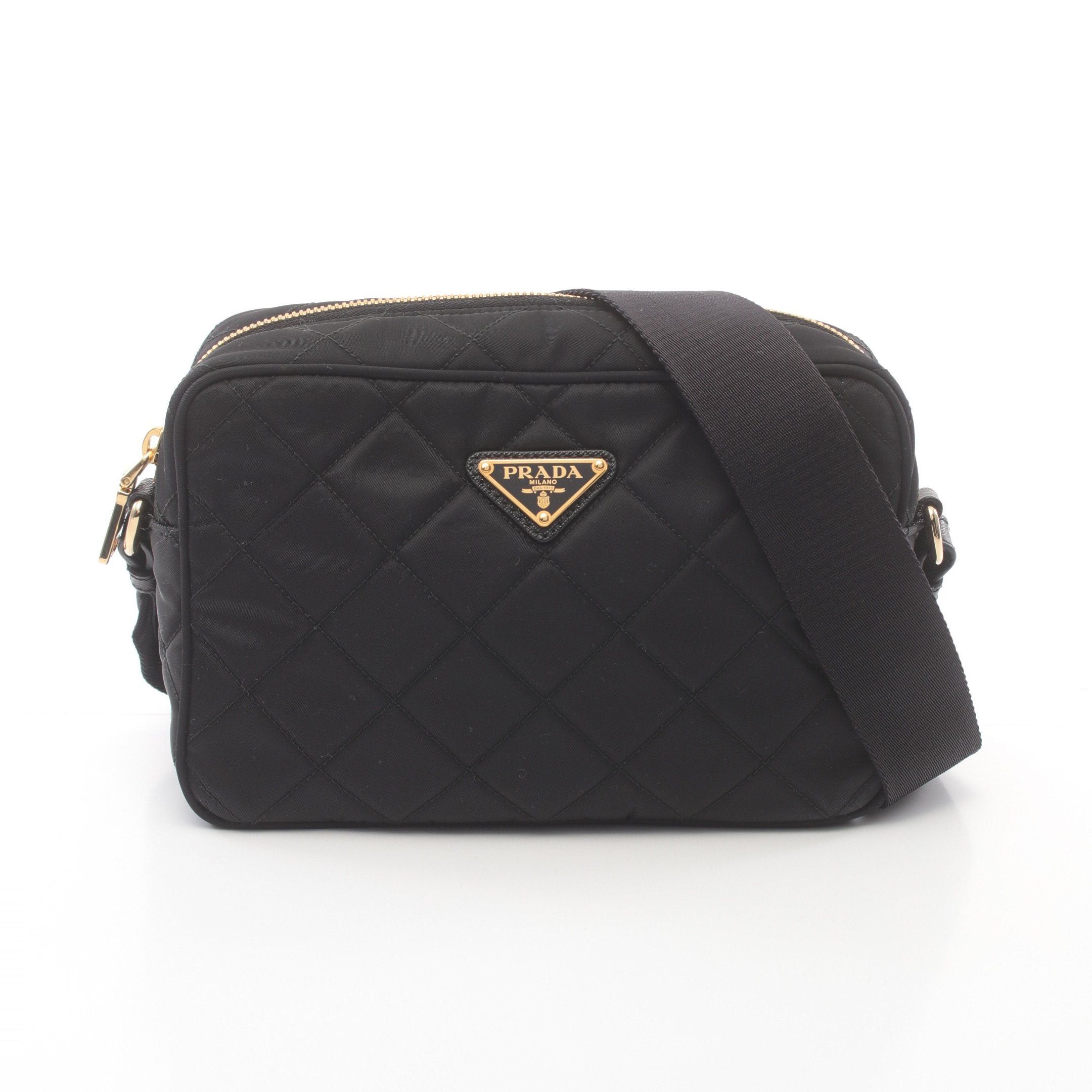 Prada Prada Tessuto Impuntu Shoulder Bag Nylon Black Size ONE SIZE - 1 Thumbnail