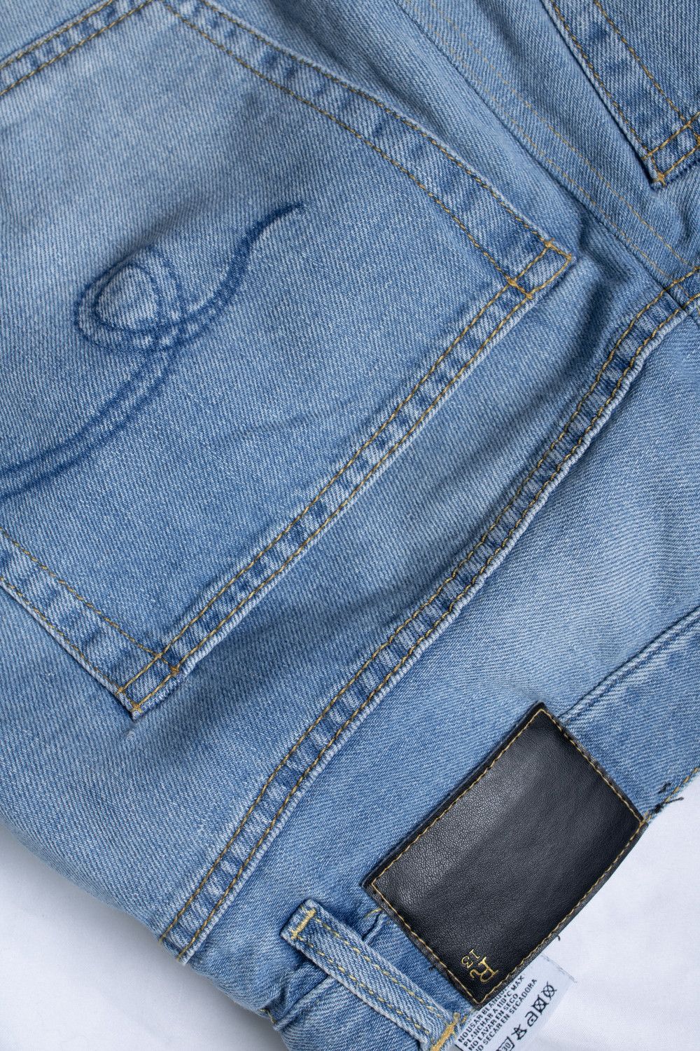 R13 R13, tailored drop jeans in blue Size 29" - 6 Thumbnail
