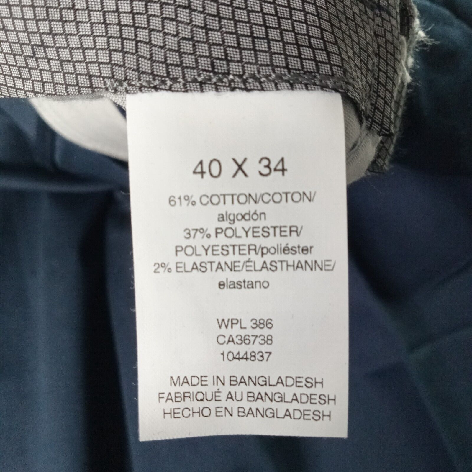 Haggar Haggar Premium Iron Free Khakis Men's 40x34 Blue Classic Fit Size US 40 / EU 56 - 6 Thumbnail