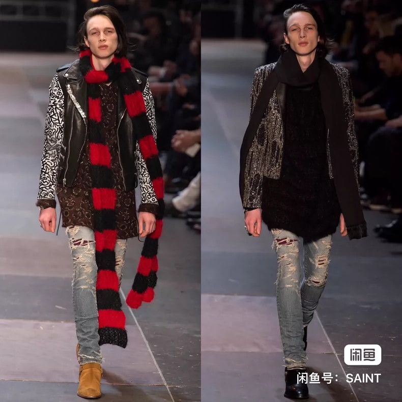 Saint Laurent Paris saint Laurent paris13fwD02 First Year Cat Beard Erosive Bi Size US 30 / EU 46 - 5 Thumbnail