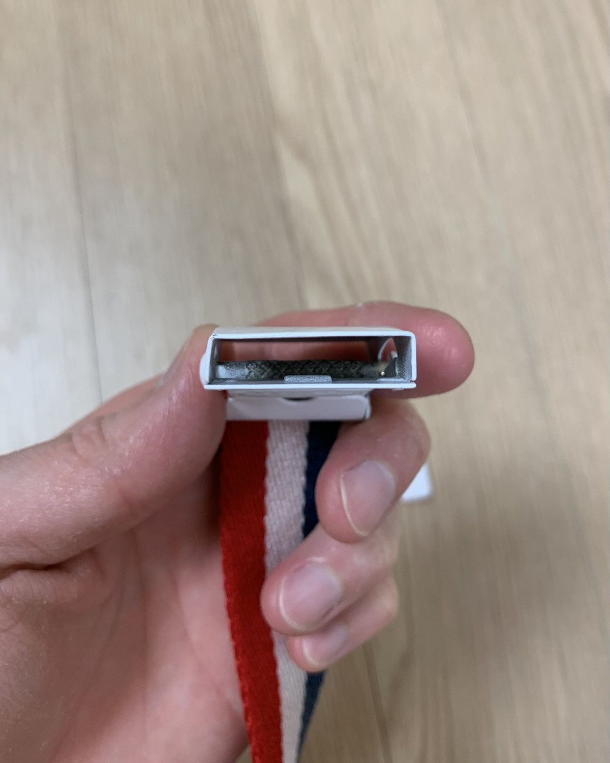 Dior × Hedi Slimane Dior Homme SS2006 Red White Blue Striped Belt Size ONE SIZE - 7 Thumbnail
