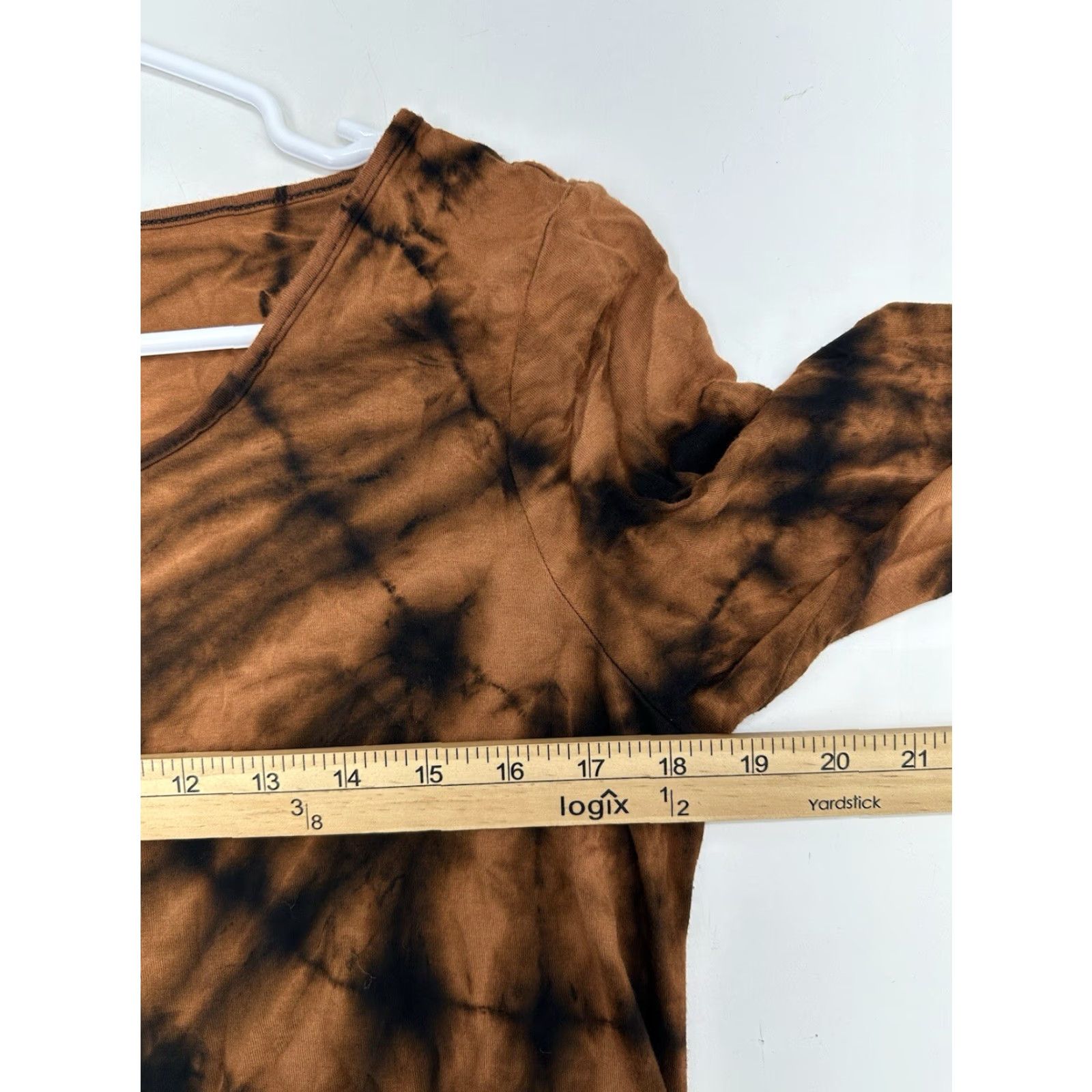 Vintage Ava James Womens Shirt Size Medium Black Brown Tye-Dye 3/4 Sleeve Size M / US 6-8 / IT 42-44 - 7 Thumbnail
