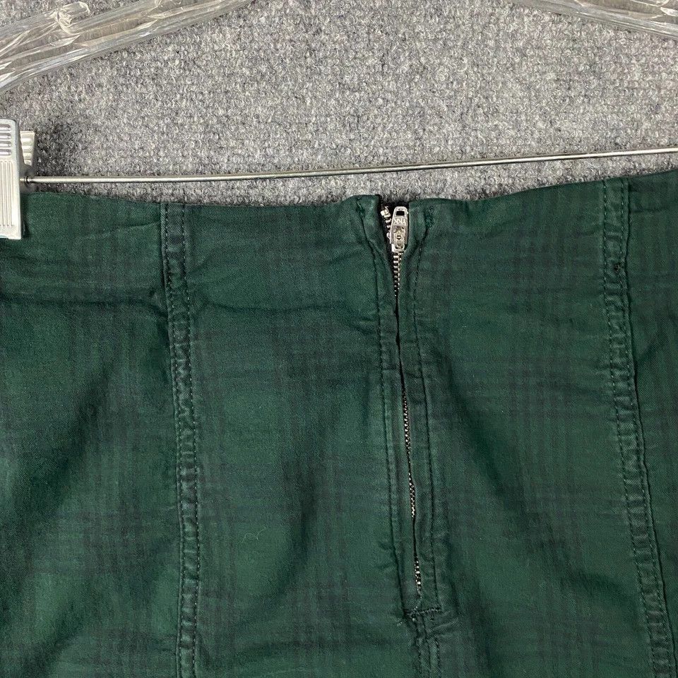 Free People Free People Skirt Women's Size 6 Green Mini Cotton Blend Size 28" / US 6 / IT 42 - 6 Thumbnail