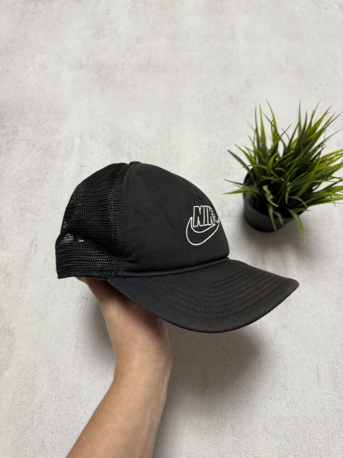 Nike × Vintage Vintage Nike Cap Baseball Hat Swoosh Faded Y2K Rap 90s Size ONE SIZE - 4 Thumbnail