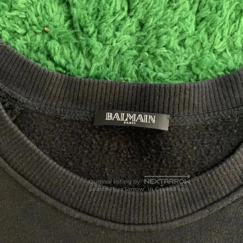 Balmain Balmain Black Cotton Men's Sweatshirt . Size US M / EU 48-50 / 2 - 4 Thumbnail