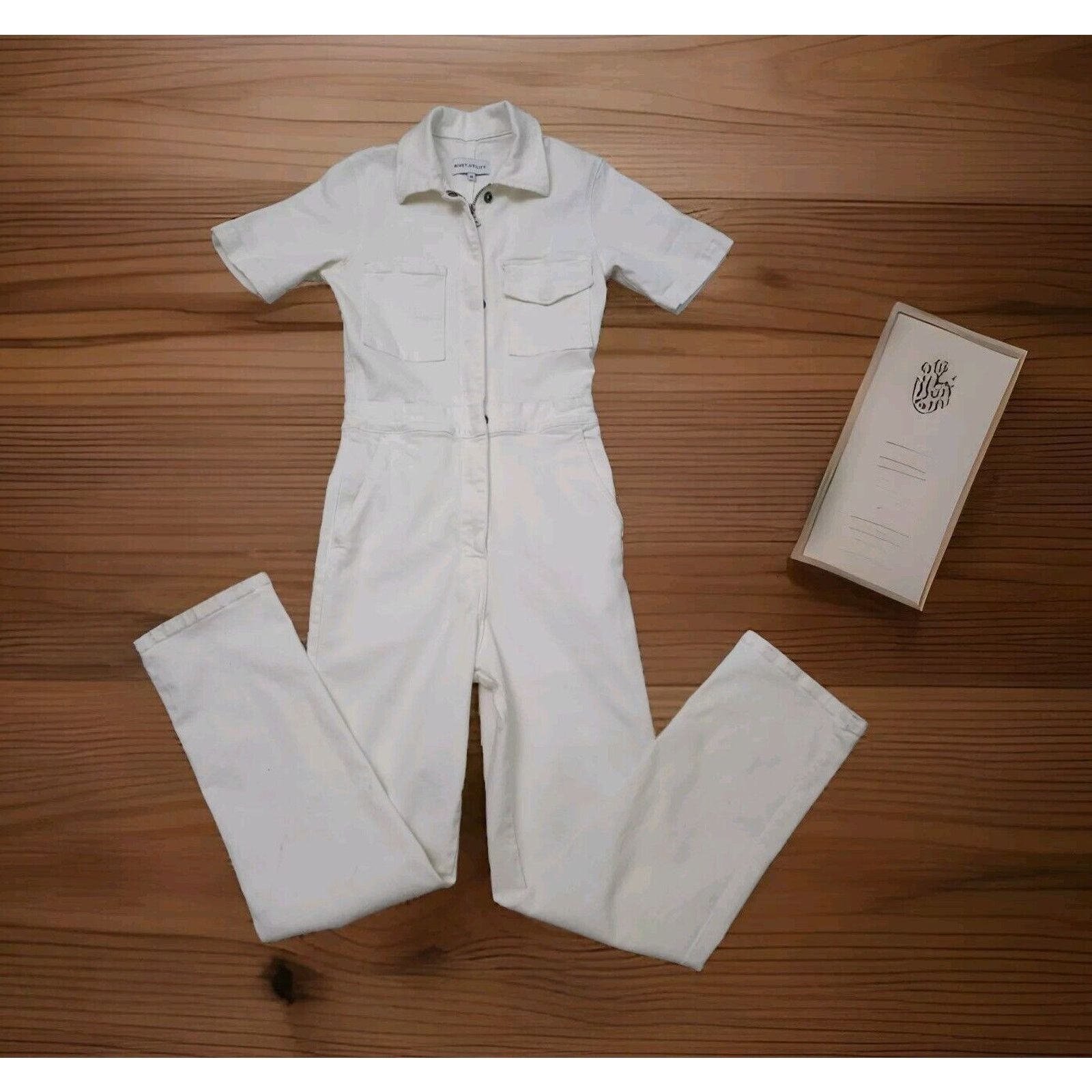 Other Rivet Utility Front Zip Worker White Jumpsuit $485 Size XS Size 26" / US 2 / IT 38 - 5 Thumbnail