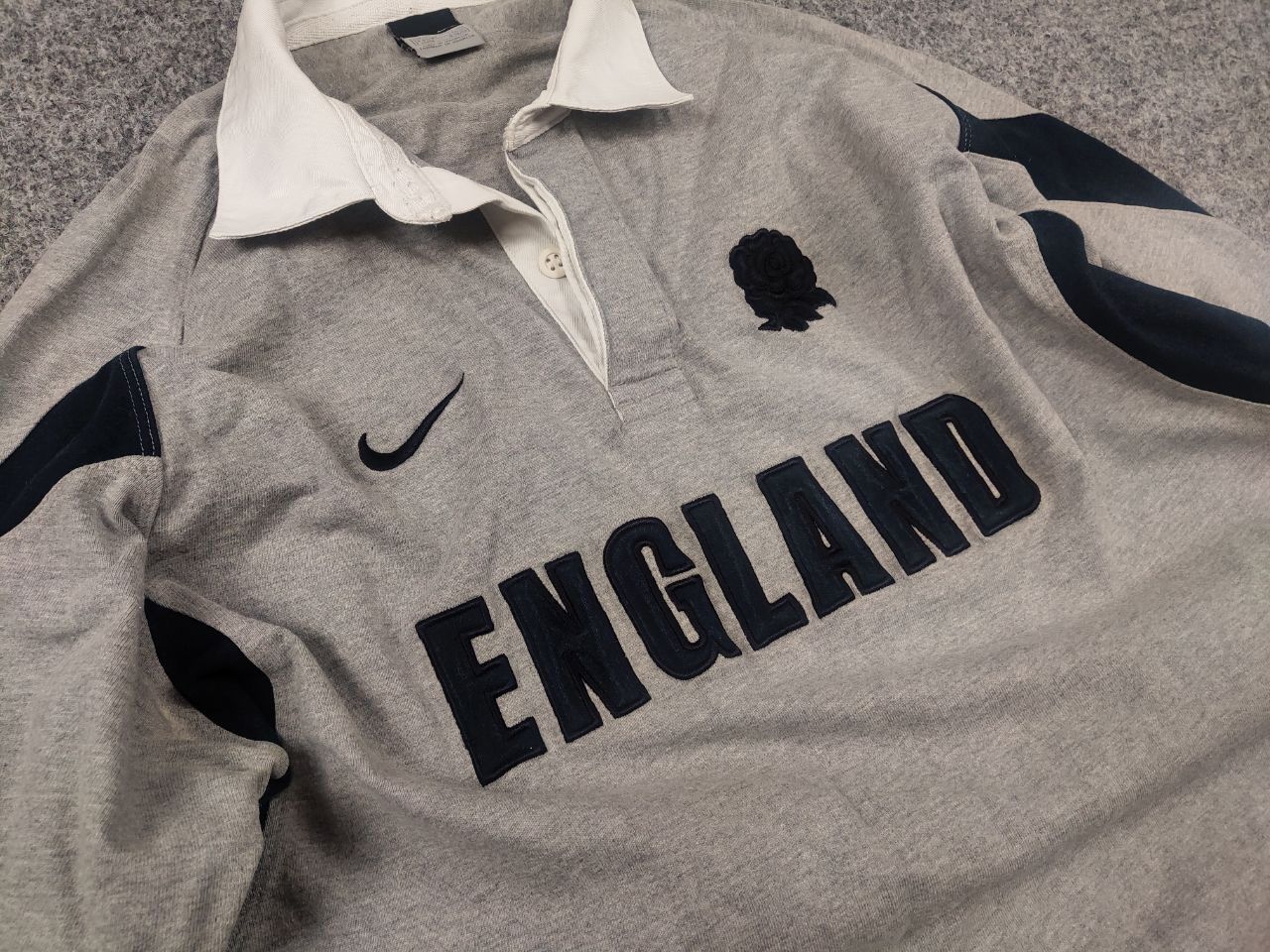 Nike Vintage Nike England Rugby Gray Long sleeve jersey Size US XL / EU 56 / 4 - 5 Thumbnail