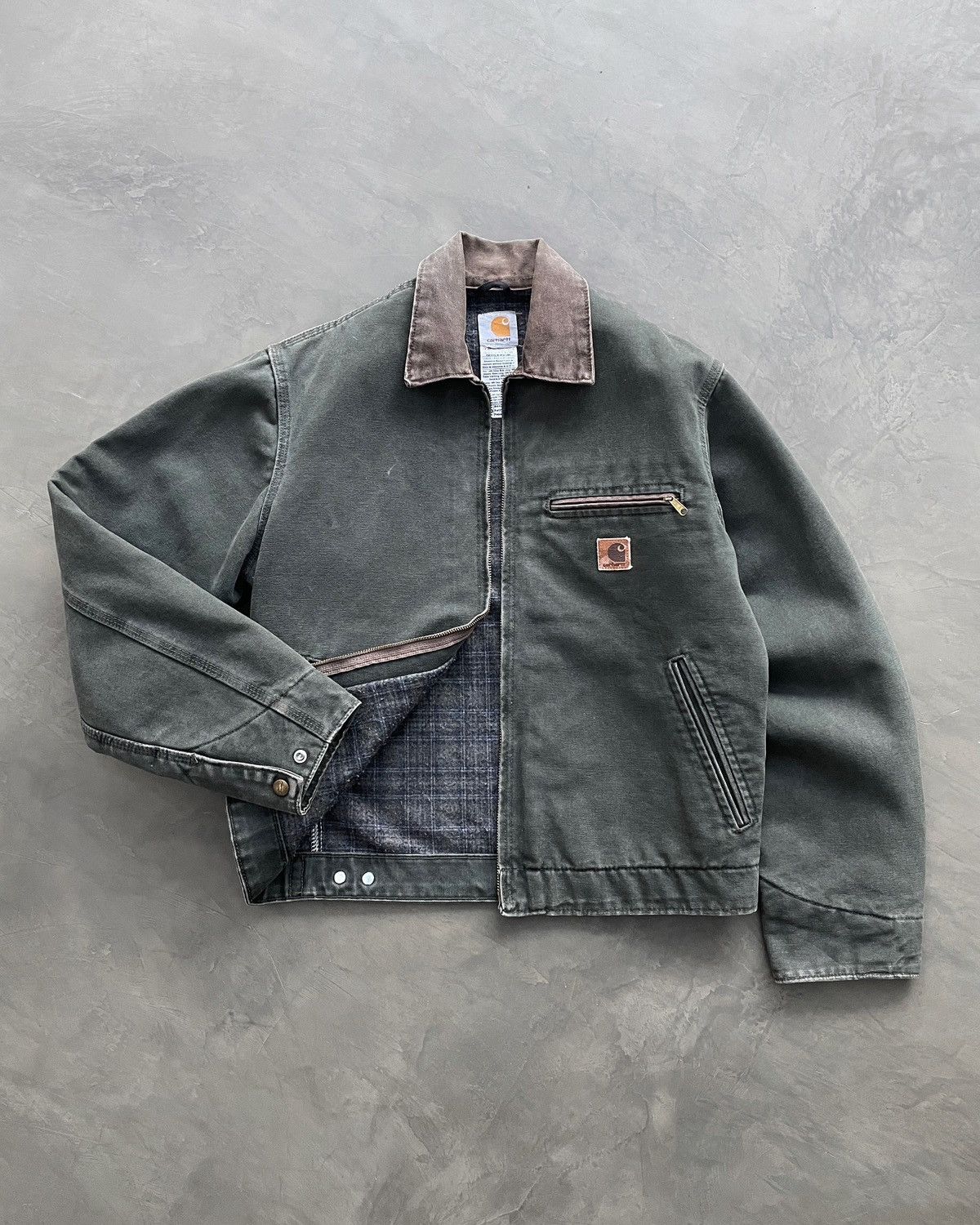 97年製 Carhartt Detroit Jacket Mos Green Vintage Carhartt J97 MOS Detroit Jacket Size XL Green Moss