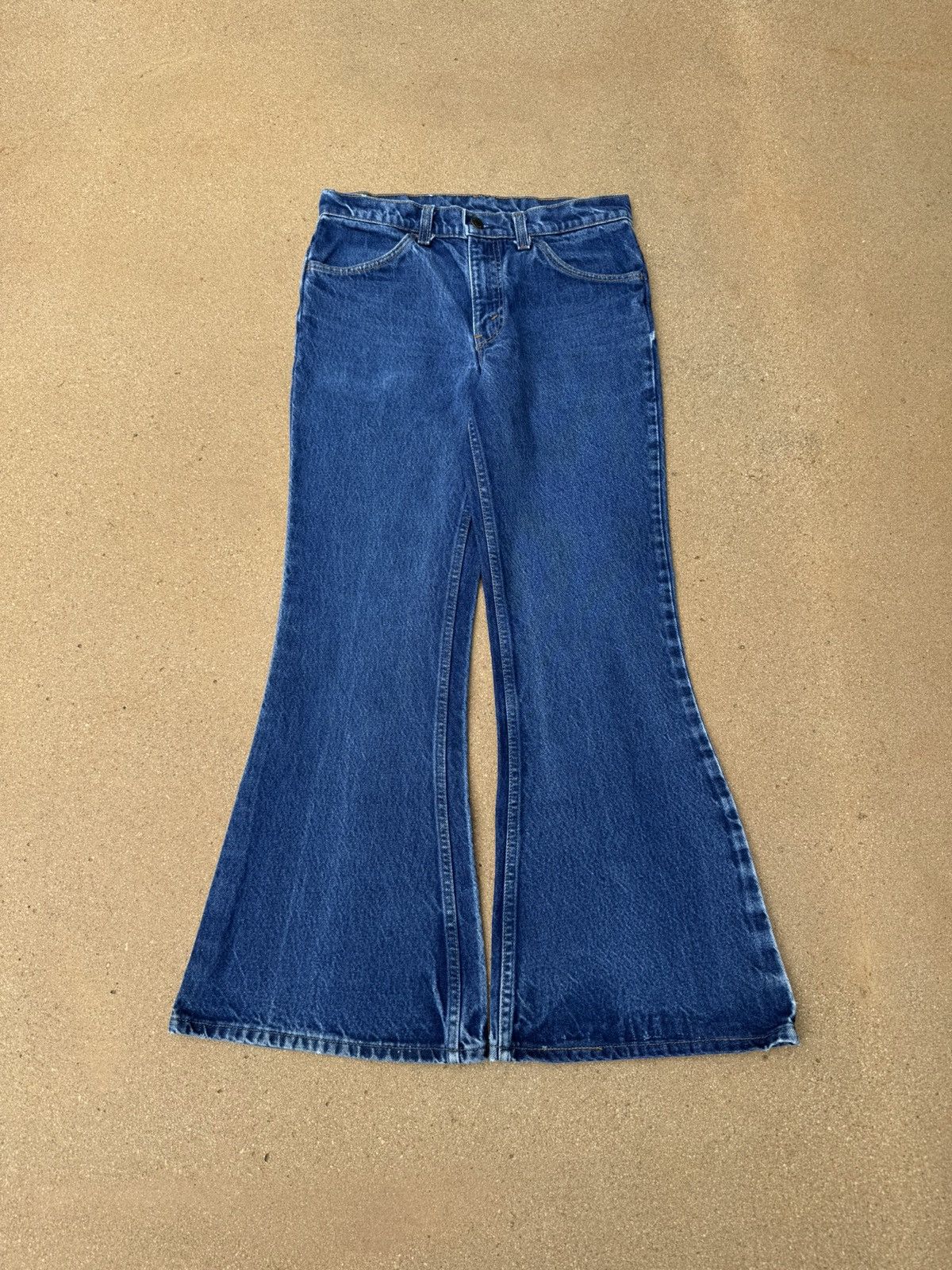Levi's Vtg 80’s Levi’s 684 Orange Tab Bellbottom Flare Jeans 29x29 Size US 29 - 1 Thumbnail