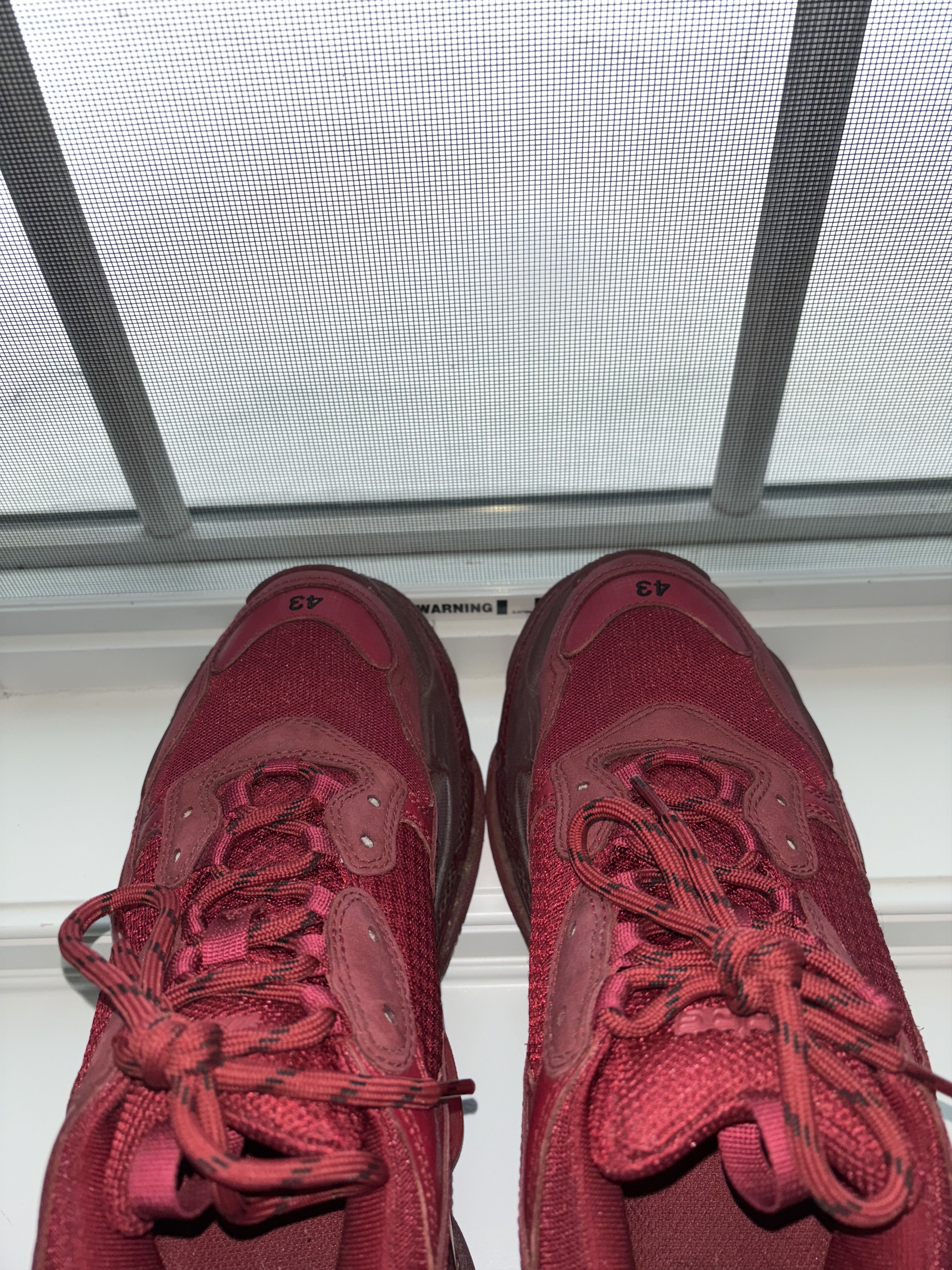 Balenciaga Balenciaga Triple S Burgundy Size US 9.5 / EU 42-43 - 5 Thumbnail