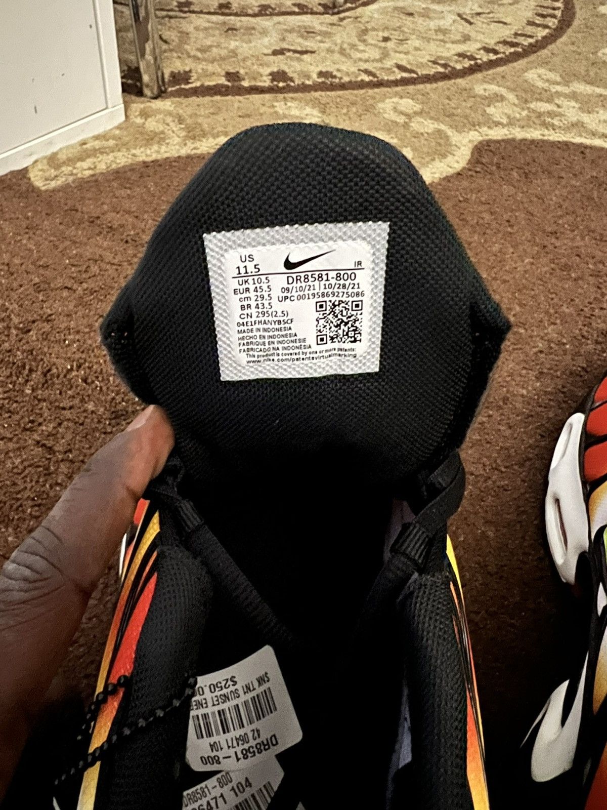 Nike NIKE AIR MAX PLUS PK ‘Sunset Orange Yellow’ 2021 Size US 11.5 / EU 44-45 - 6 Thumbnail