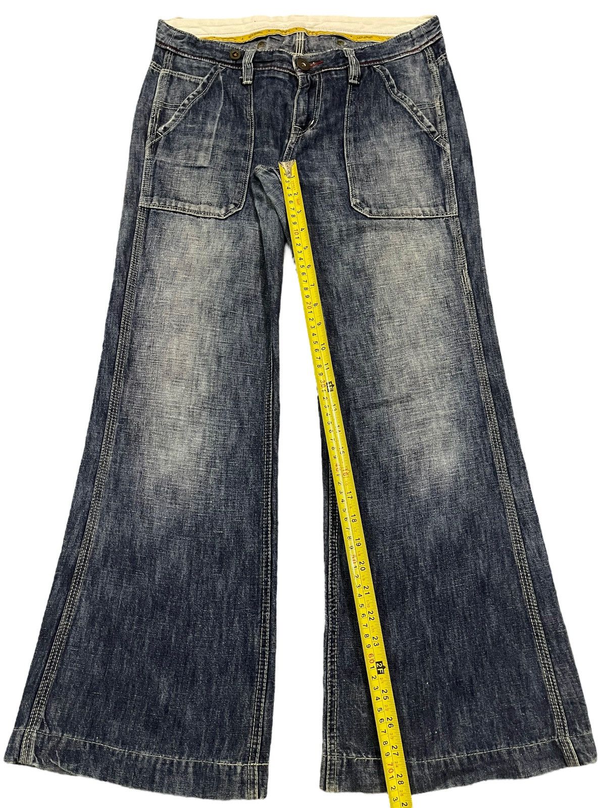 14th Addiction Vintage Japanese Brand Blue Wash Style Baggy Jeans Size US 31 - 10 Thumbnail