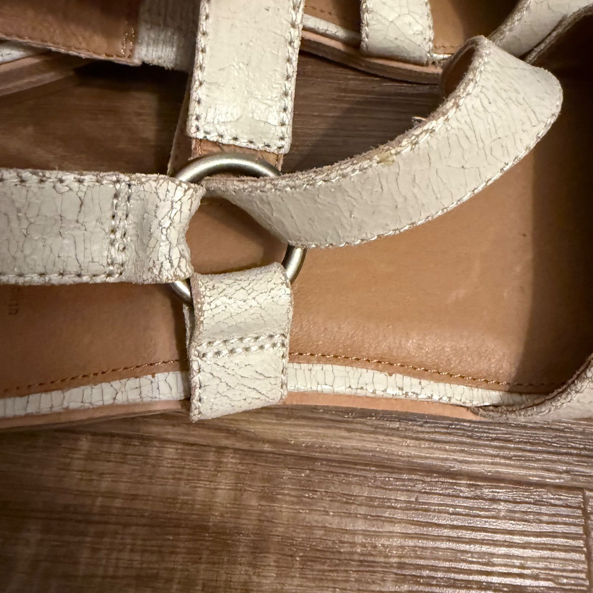 Other Frye Kenzie Strappy Harness Flat In Off White Sz 10 Size US 10 / IT 40 - 9 Thumbnail