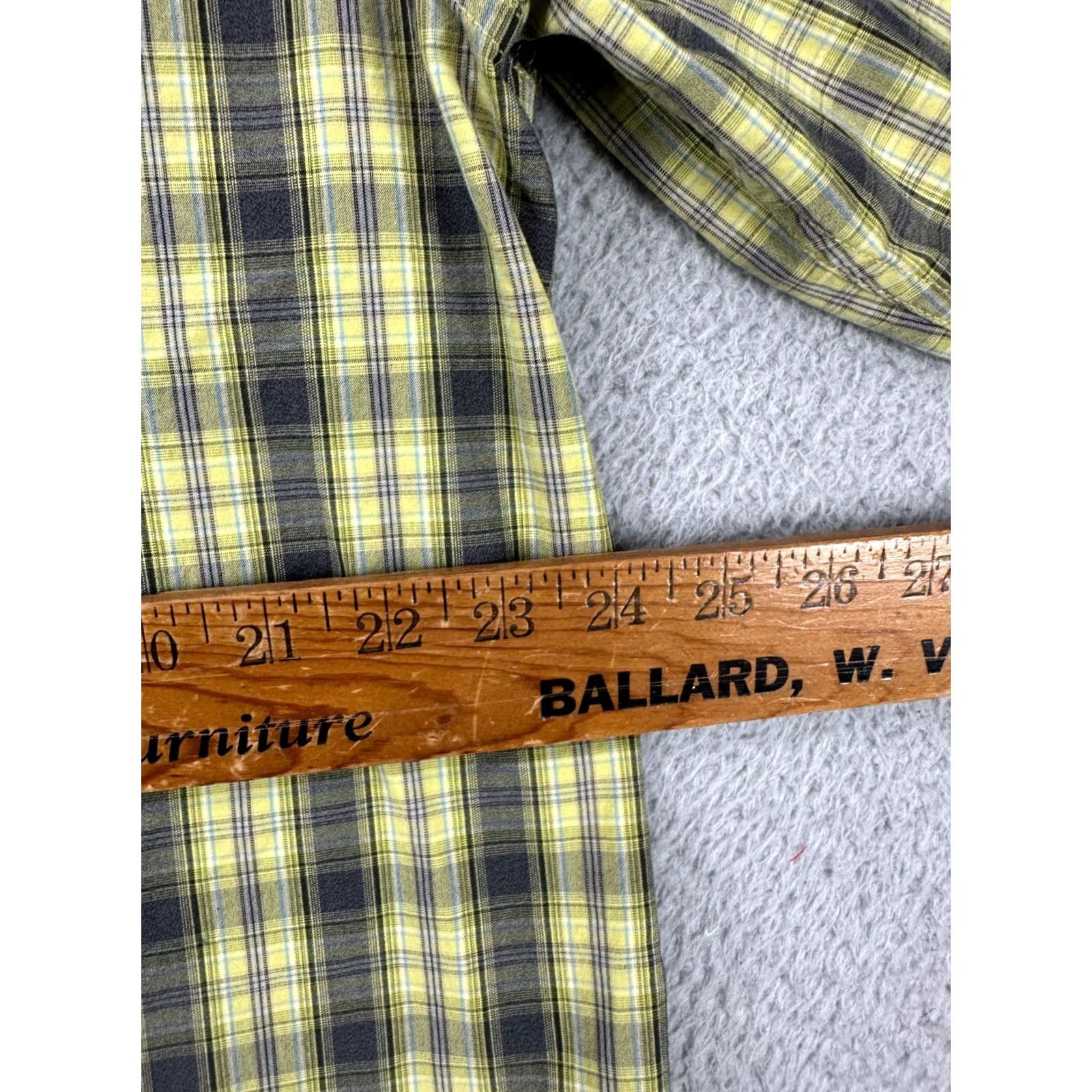 Eddie Bauer Eddie Bauer Button Up Shirt Mens Large Tall Yellow Plaid Long Sleeve Pocket Button Up Regular Fit Size US L / EU 52-54 / 3 - 6 Thumbnail