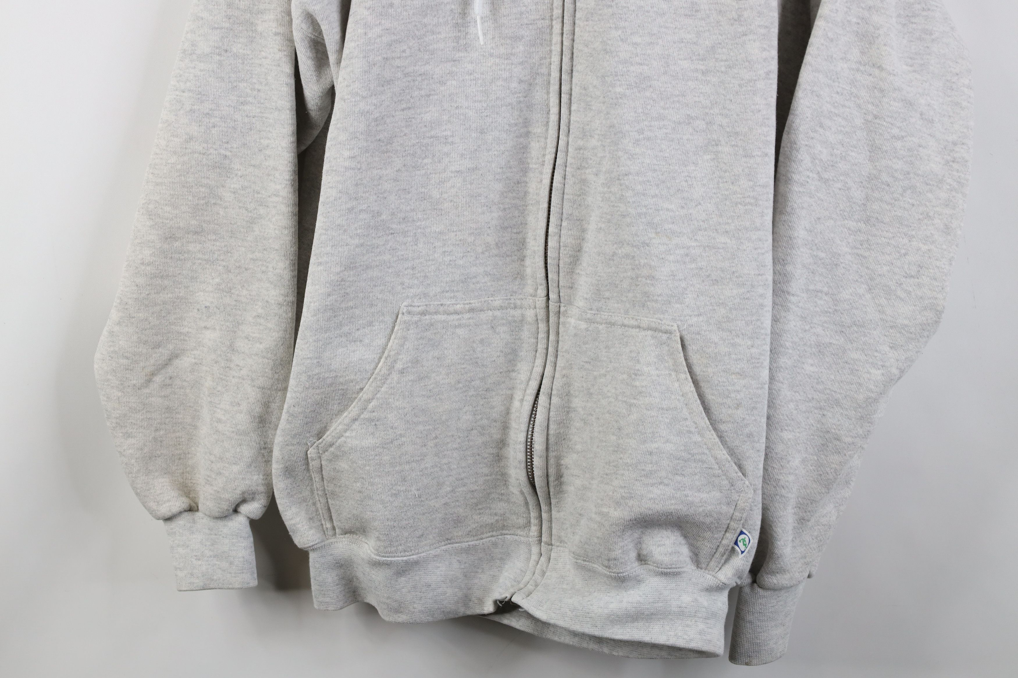 Vintage Vintage 90s Streetwear Full Zip Hoodie Sweatshirt Gray USA Size US L / EU 52-54 / 3 - 3 Thumbnail