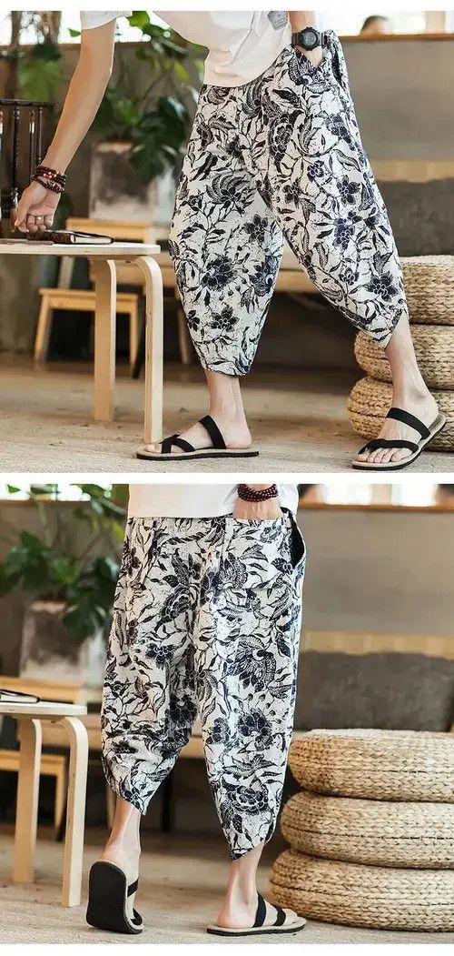 Designer Hajaruku Cotton Linen Pants Size US 32 / EU 48 - 4 Thumbnail