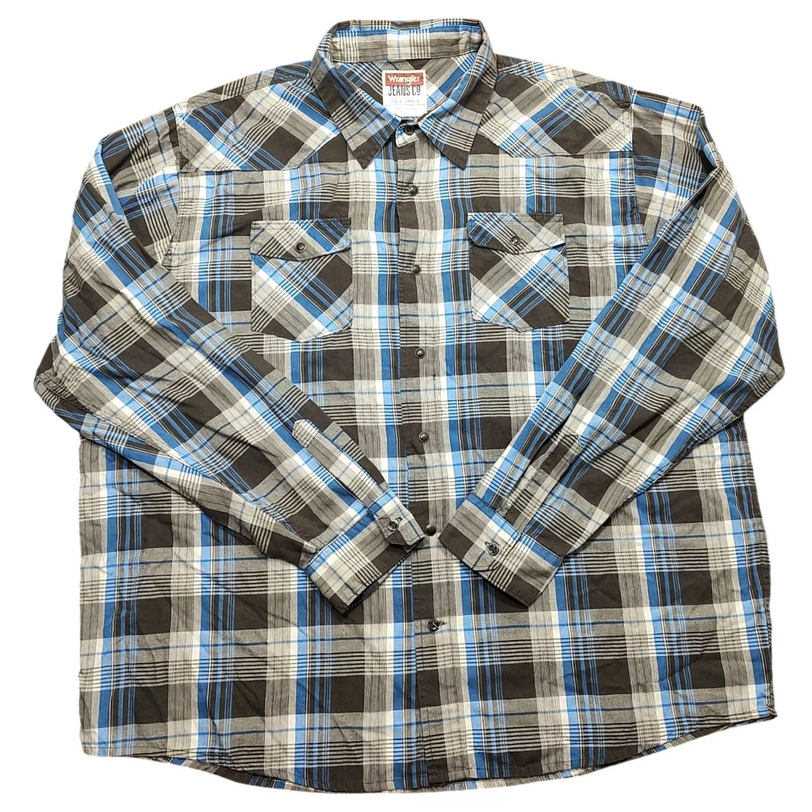 Wrangler VINTAGE Wrangler Shirt Mens 3XL Black Plaid Western Pearl Snap Cowboy Rodeo Button-Up Shirt Size US XXL / EU 58 / 5 - 2 Thumbnail